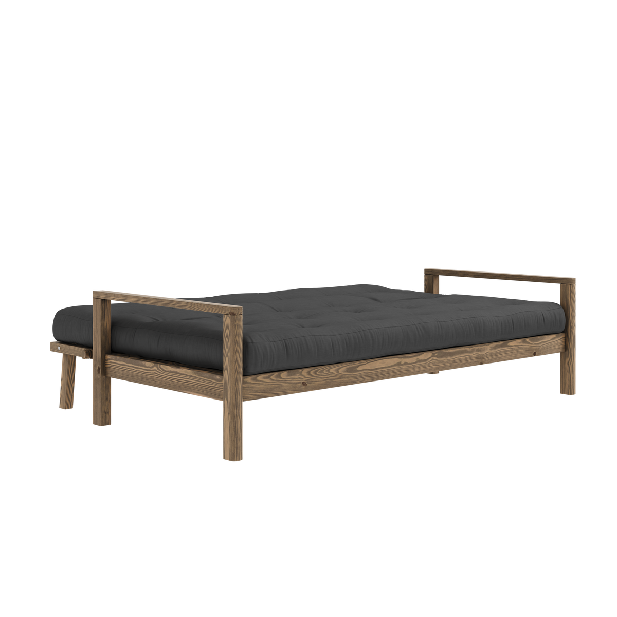 KNOB CAROB BROWN W. 5-LAYER MIXED MATTRESS DARK GREY