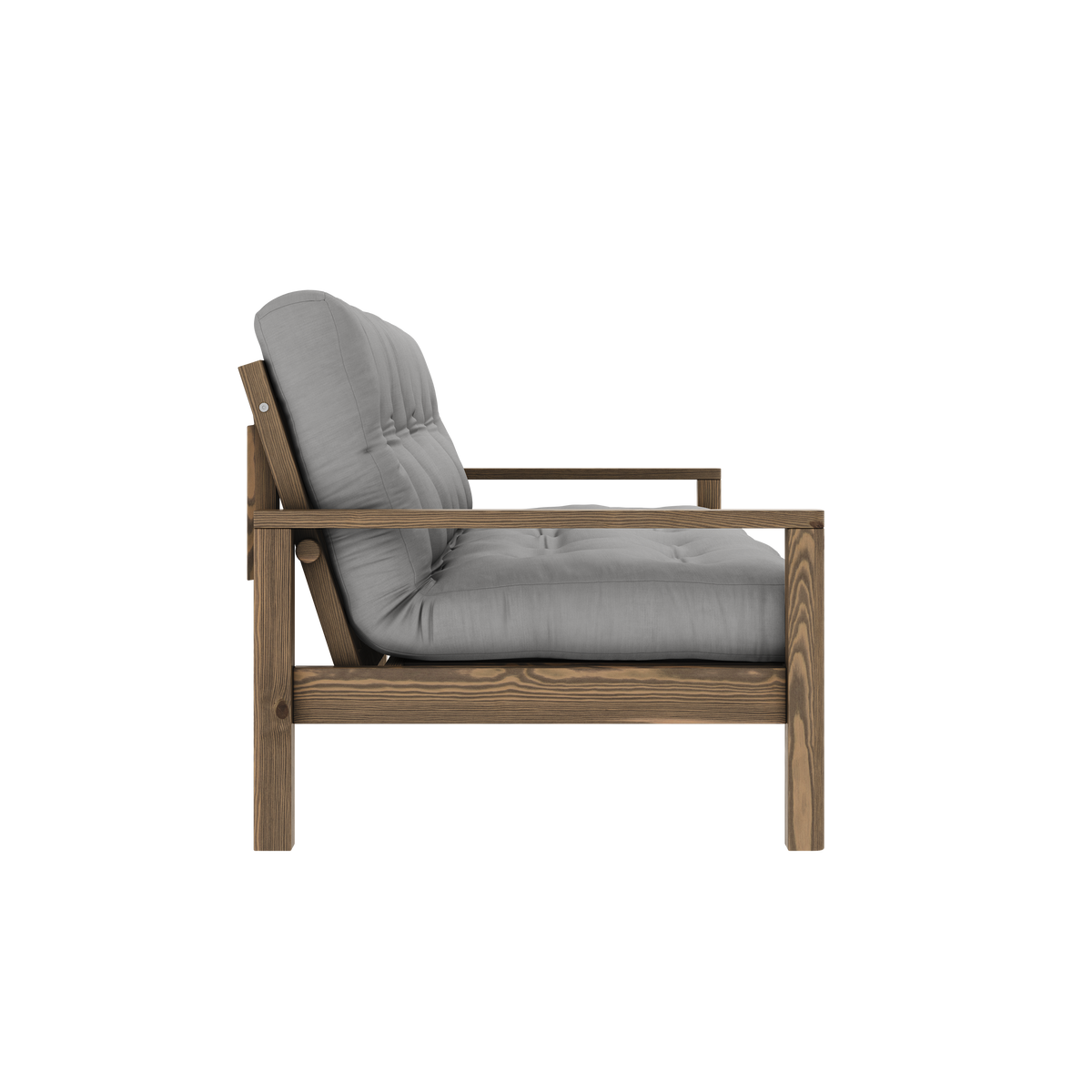 KNOB CAROB BROWN W. 5-LAYER MIXED MATTRESS GREY