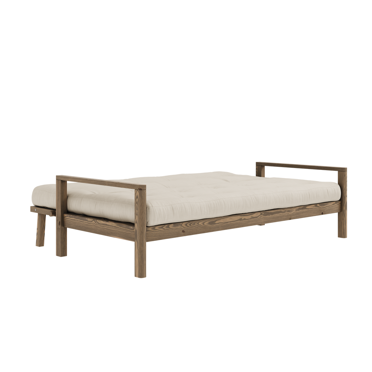KNOB CAROB BROWN W. 5-LAYER MIXED MATTRESS BEIGE