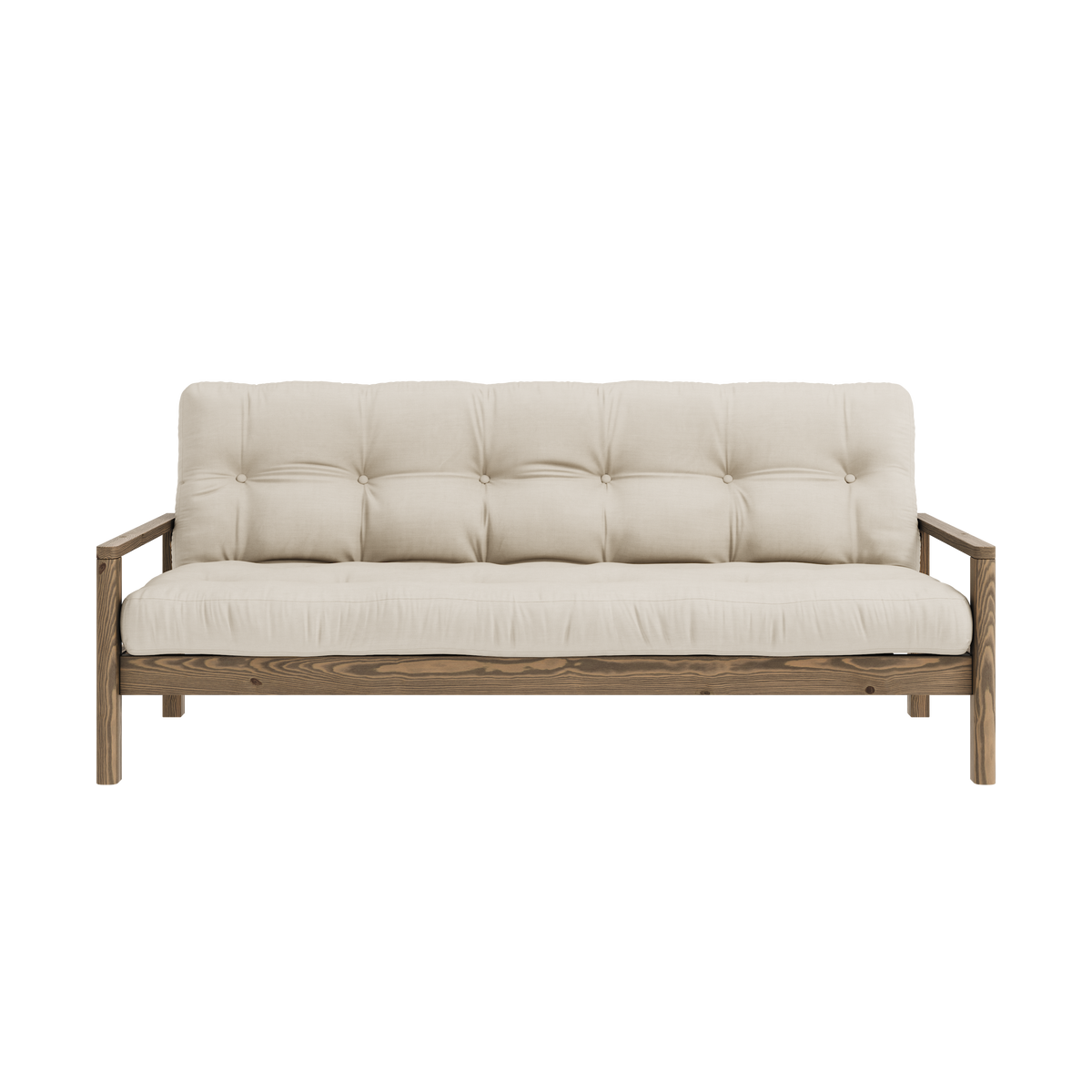 KNOB CAROB BROWN W. 5-LAYER MIXED MATTRESS BEIGE