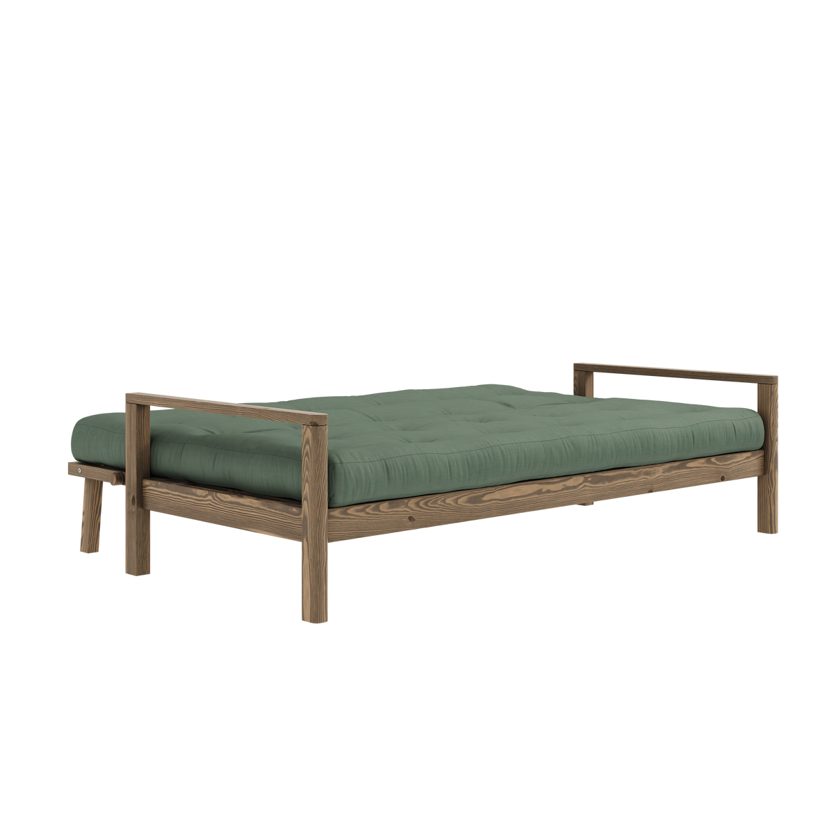KNOB CAROB BROWN W. 5-LAYER MIXED MATTRESS OLIVE GREEN
