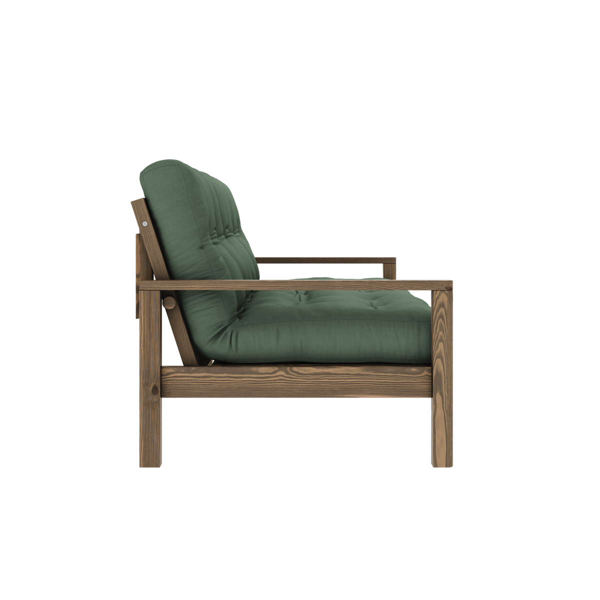 KNOB CAROB BROWN W. 5-LAYER MIXED MATTRESS OLIVE GREEN
