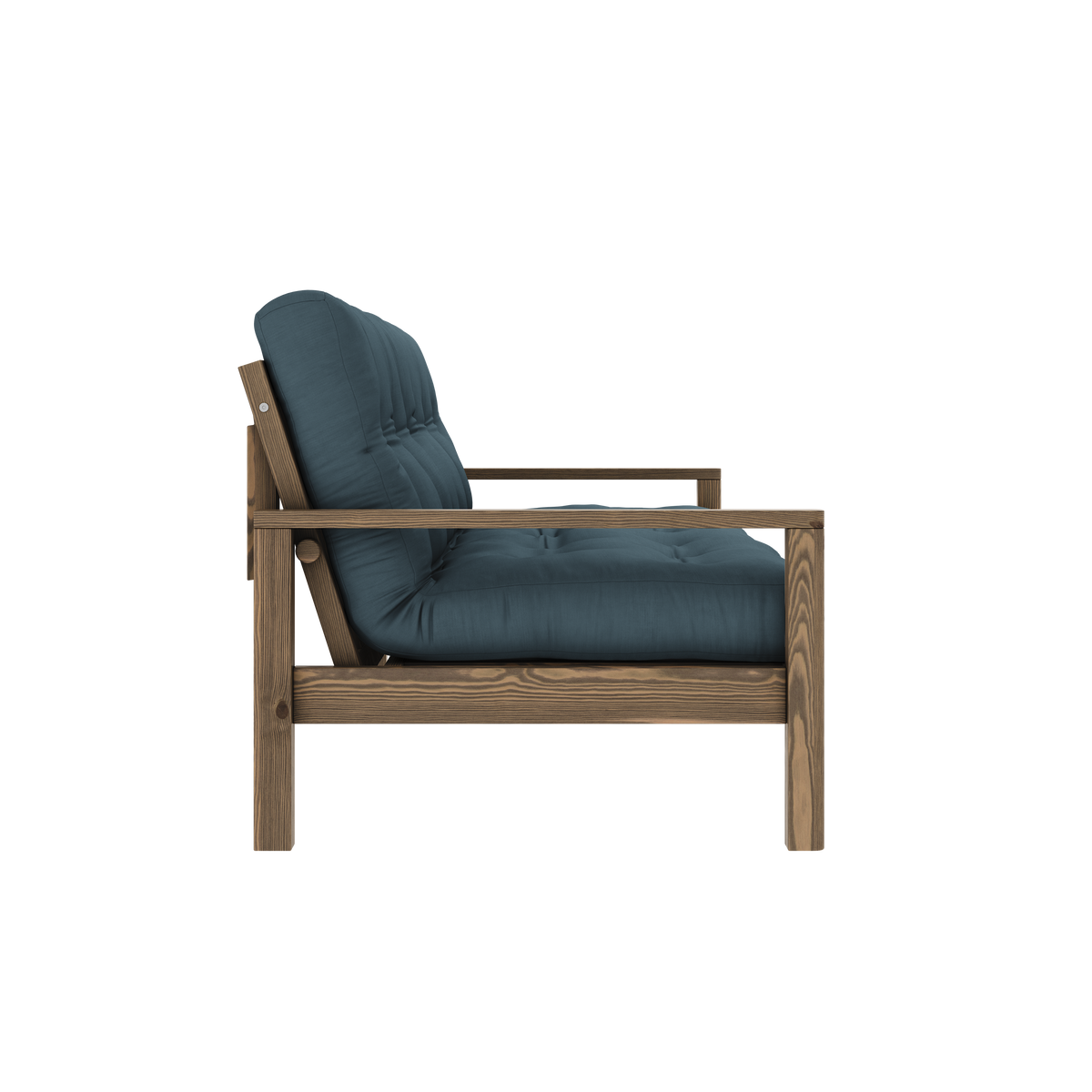 KNOB CAROB BROWN W. 5-LAYER MIXED MATTRESS PETROL BLUE