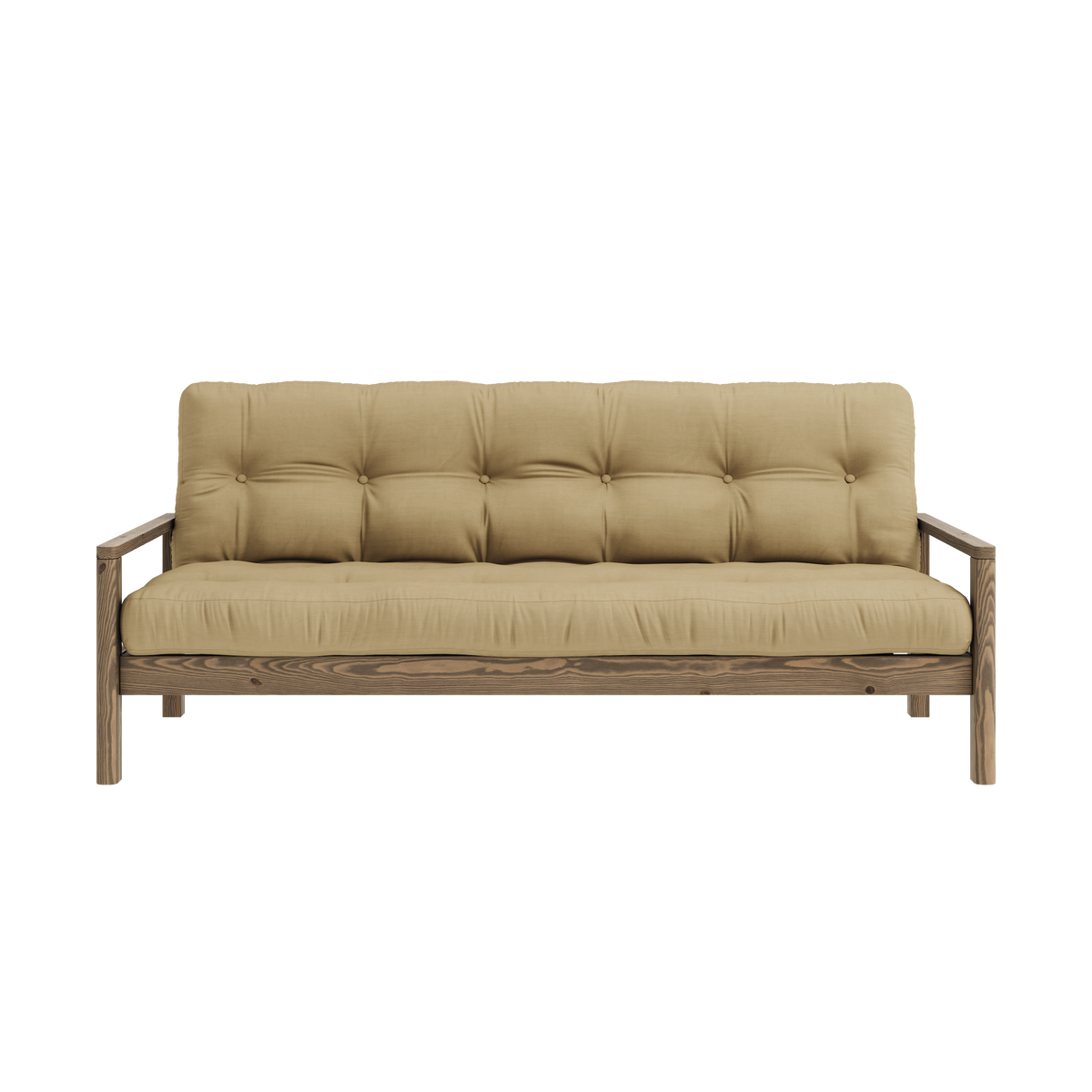 KNOB CAROB BROWN W. 5-LAYER MIXED MATTRESS WHEAT BEIGE