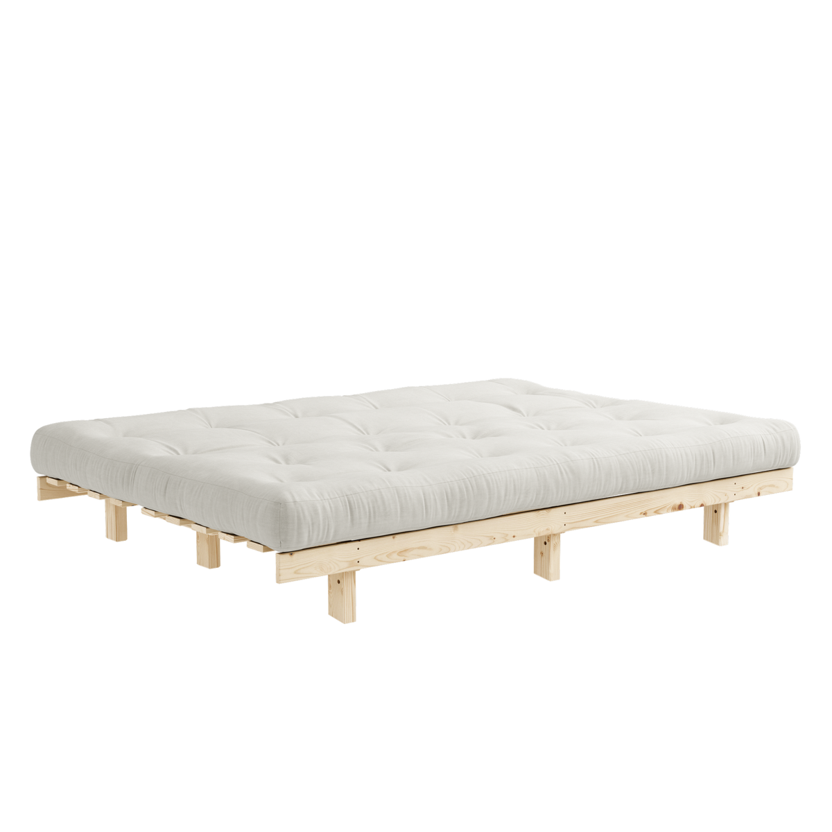 LEAN RAW 130 X 190 W. 5-LAYER MIXED MATTRESS NATURAL