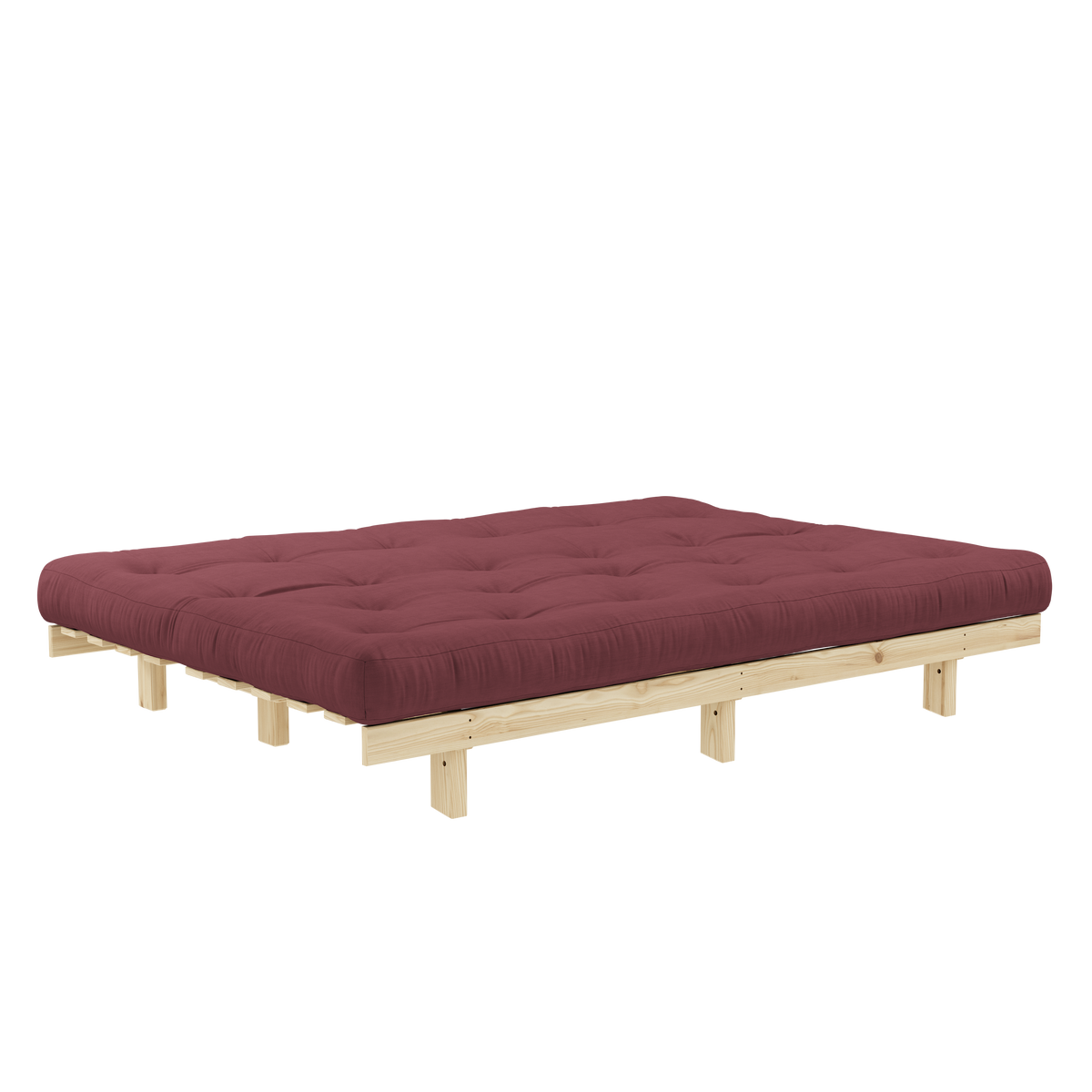 LEAN RAW 130 X 190 W. 5-LAYER MIXED MATTRESS BORDEAUX