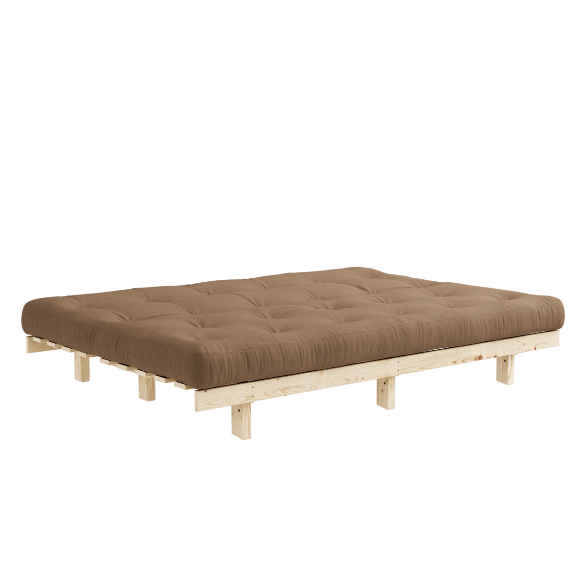 LEAN RAW 130 X 190 W. 5-LAYER MIXED MATTRESS MOCCA