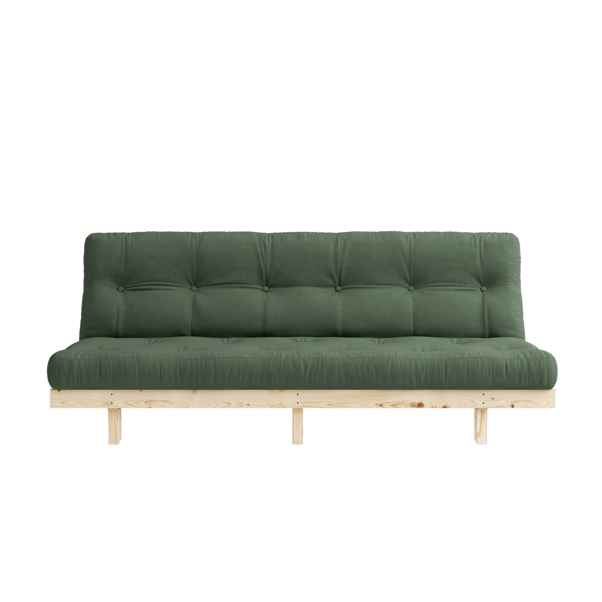 LEAN RAW 130 X 190 W. 5-LAYER MIXED MATTRESS OLIVE GREEN