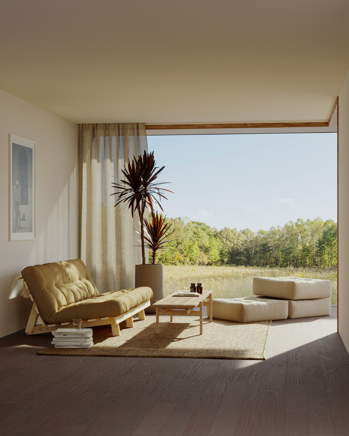 LEAN RAW 130 X 190 W. 5-LAYER MIXED MATTRESS IVORY