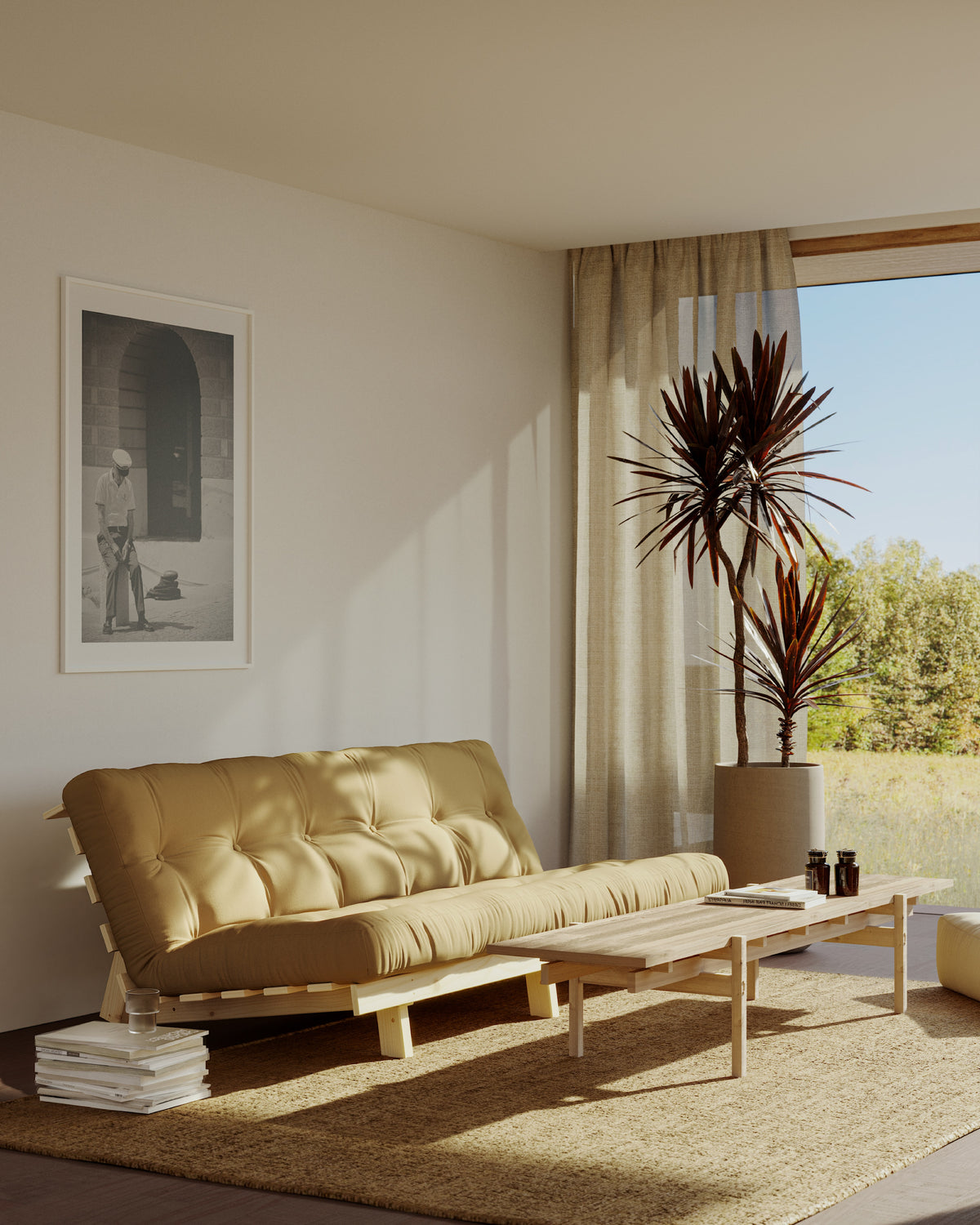 LEAN RAW 130 X 190 W. 5-LAYER MIXED MATTRESS OLIVE GREEN