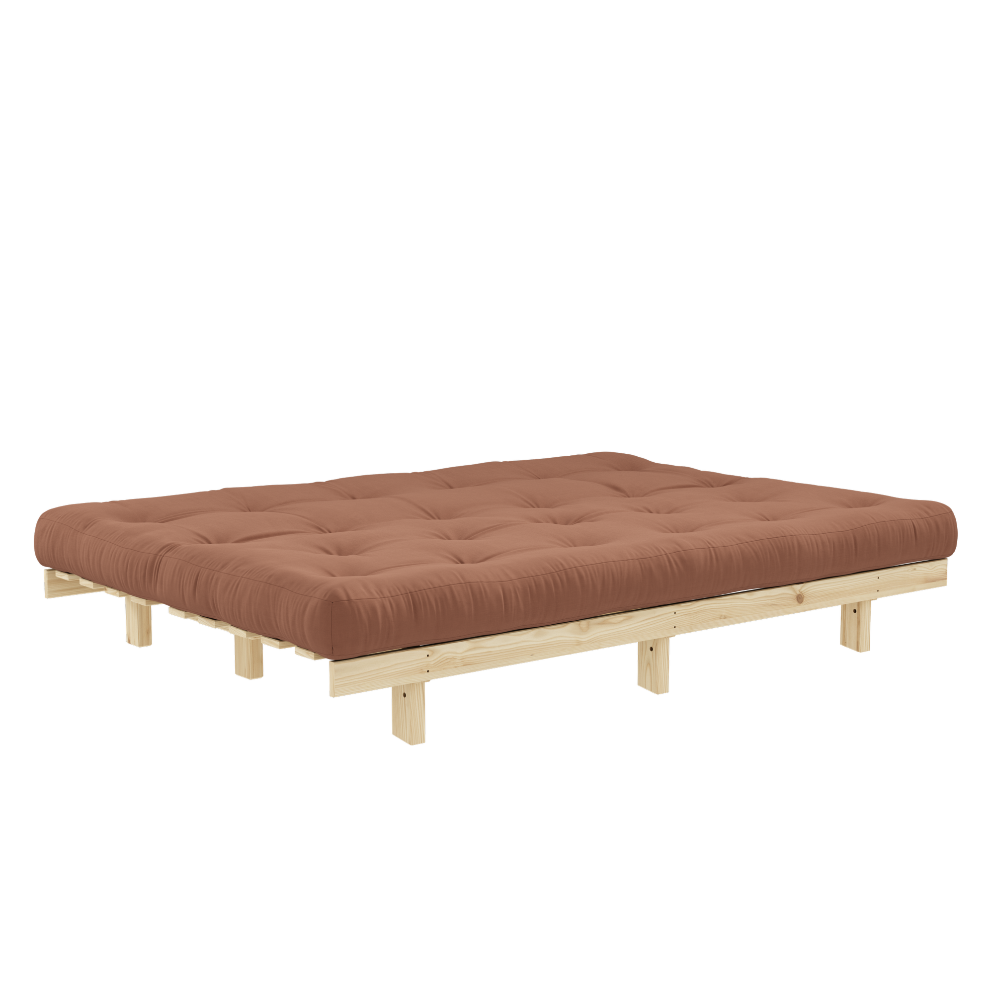 LEAN RAW 130 X 190 W. 5-LAYER MIXED MATTRESS CLAY BROWN