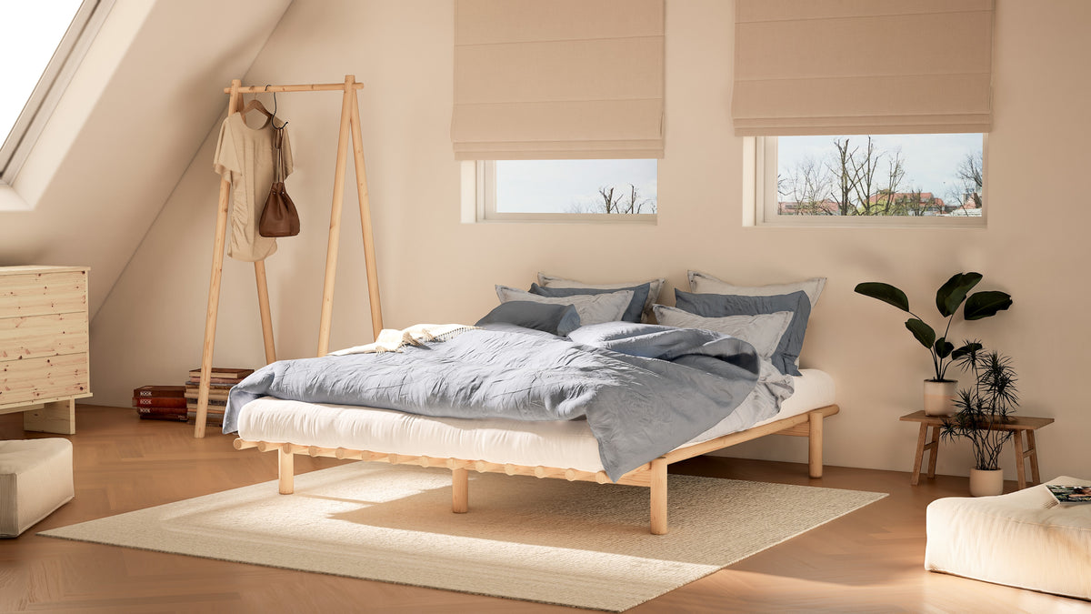 PACE BED CLEAR LACQUERED 140 X 200