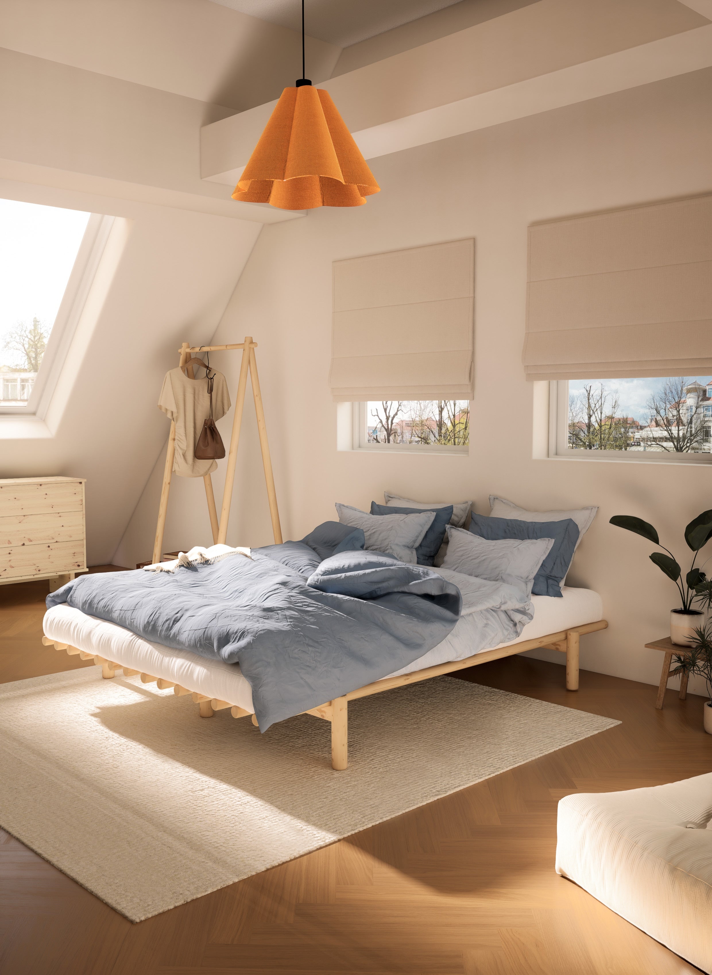 PACE BED CLEAR LACQUERED 140 X 200