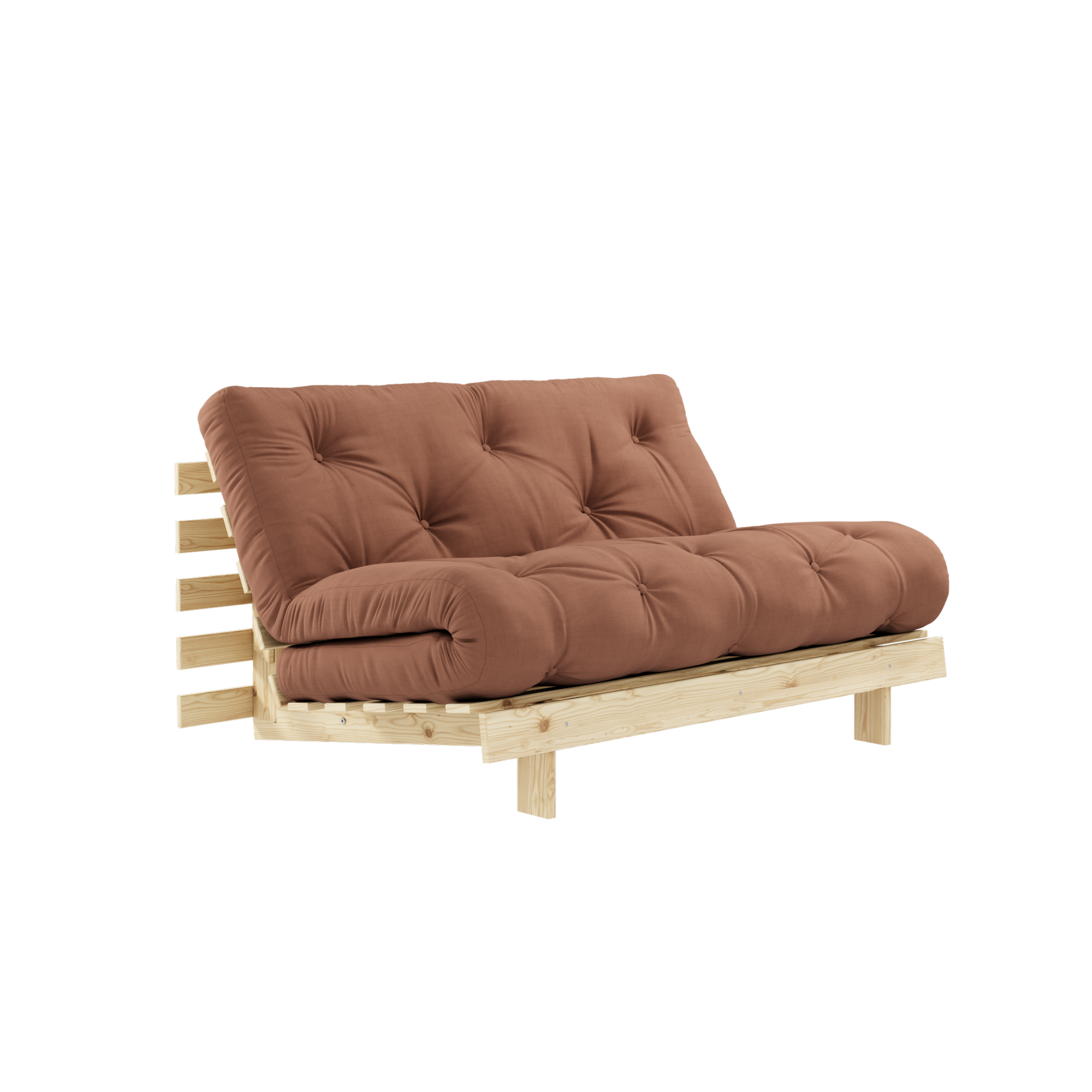 ROOTS RAW 140 X 200 W. ROOTS MATTRESS CLAY BROWN