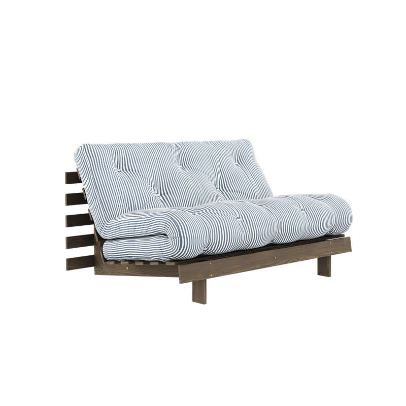 ROOTS CAROB BROWN 140 X 200 W. ROOTS MATTRESS BEACH BLUE