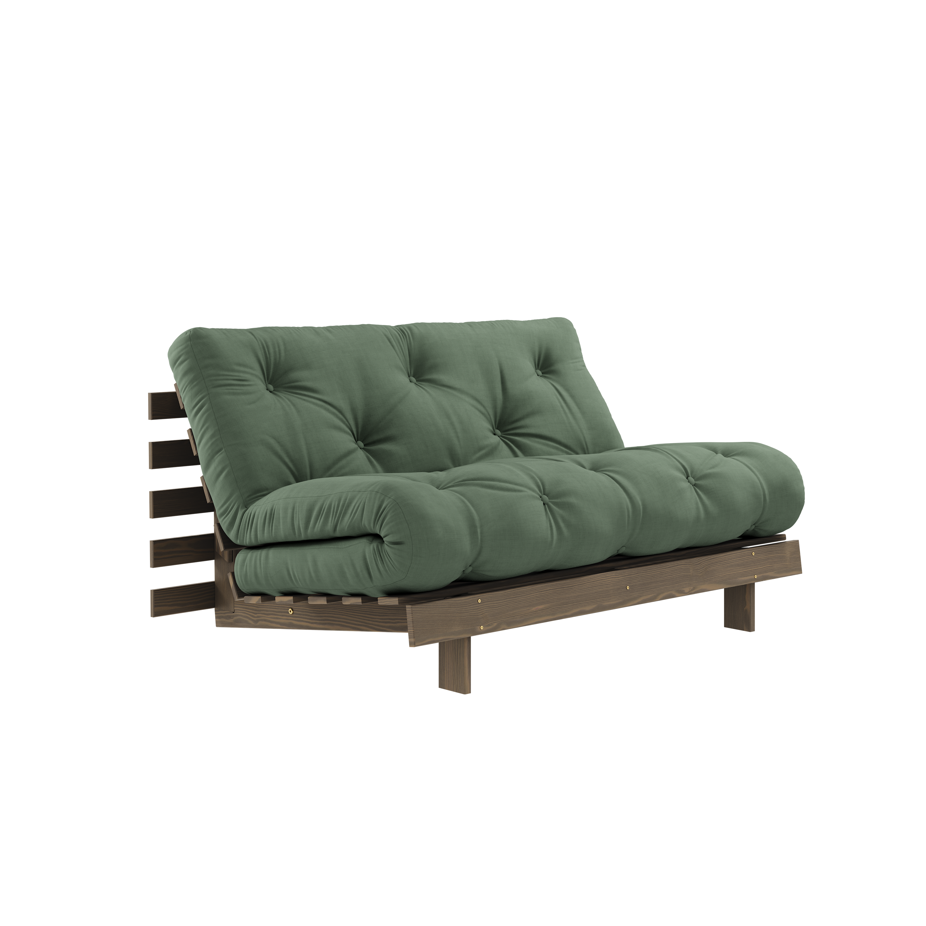 ROOTS CAROB BROWN 140 X 200 W. ROOTS MATTRESS OLIVE GREEN