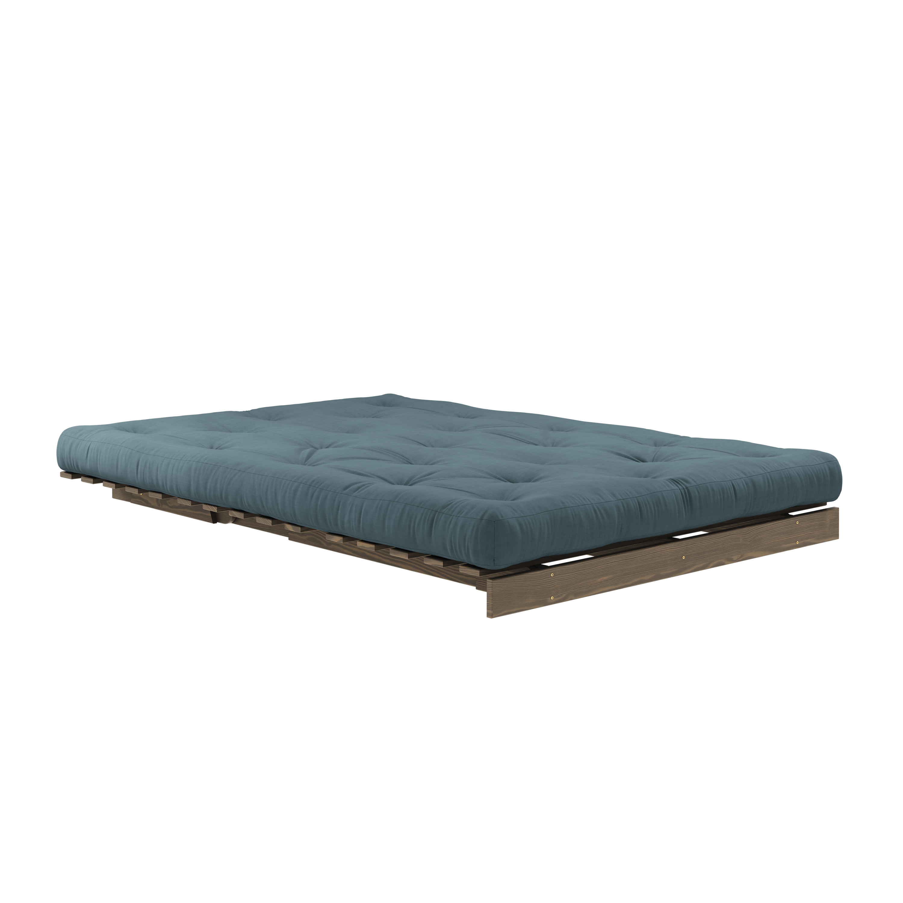 ROOTS CAROB BROWN 140 X 200 W. ROOTS MATTRESS PETROL BLUE