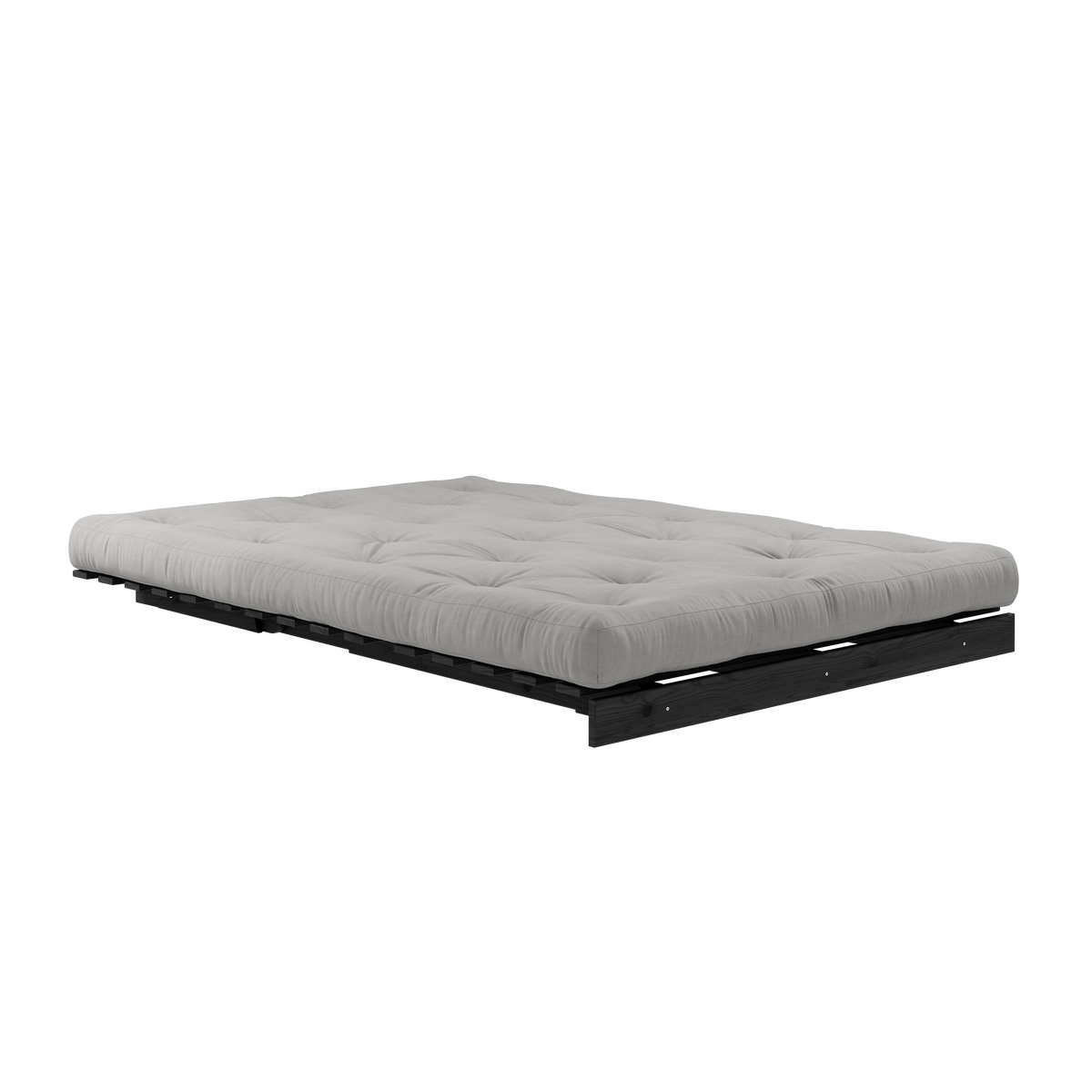 ROOTS BLACK NIGHT LACQUERED 140 X 200 W. ROOTS MATTRESS GREY