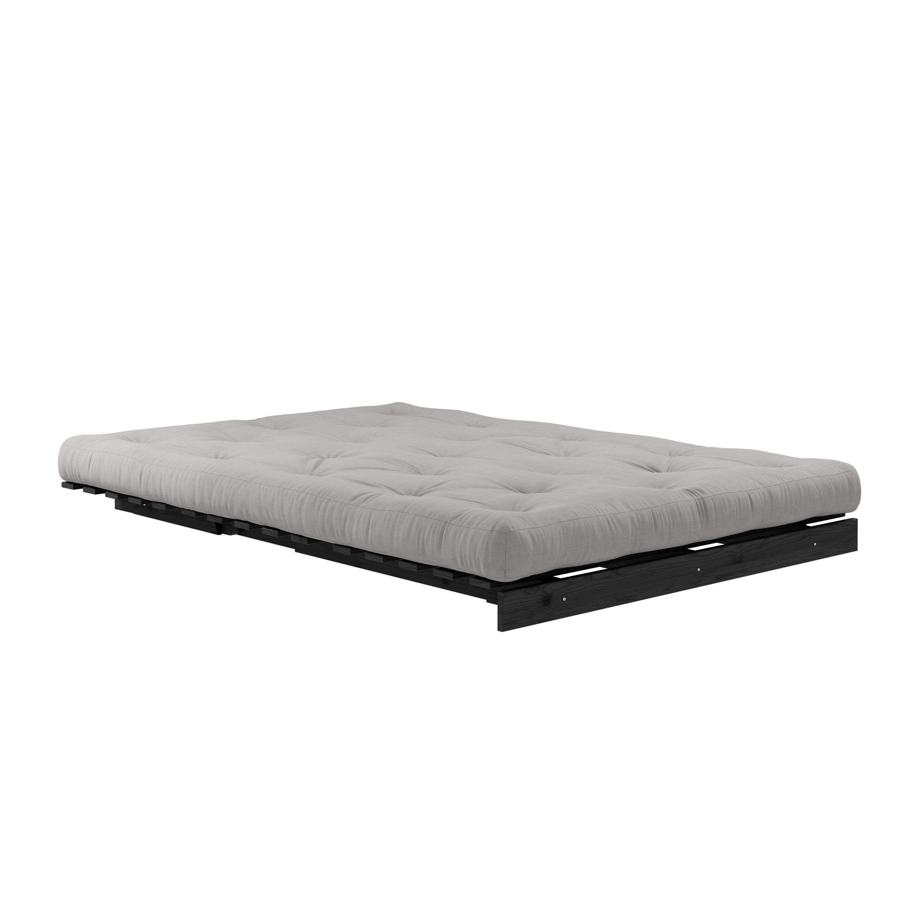 ROOTS BLACK NIGHT LACQUERED 140 X 200 W. ROOTS MATTRESS GREY