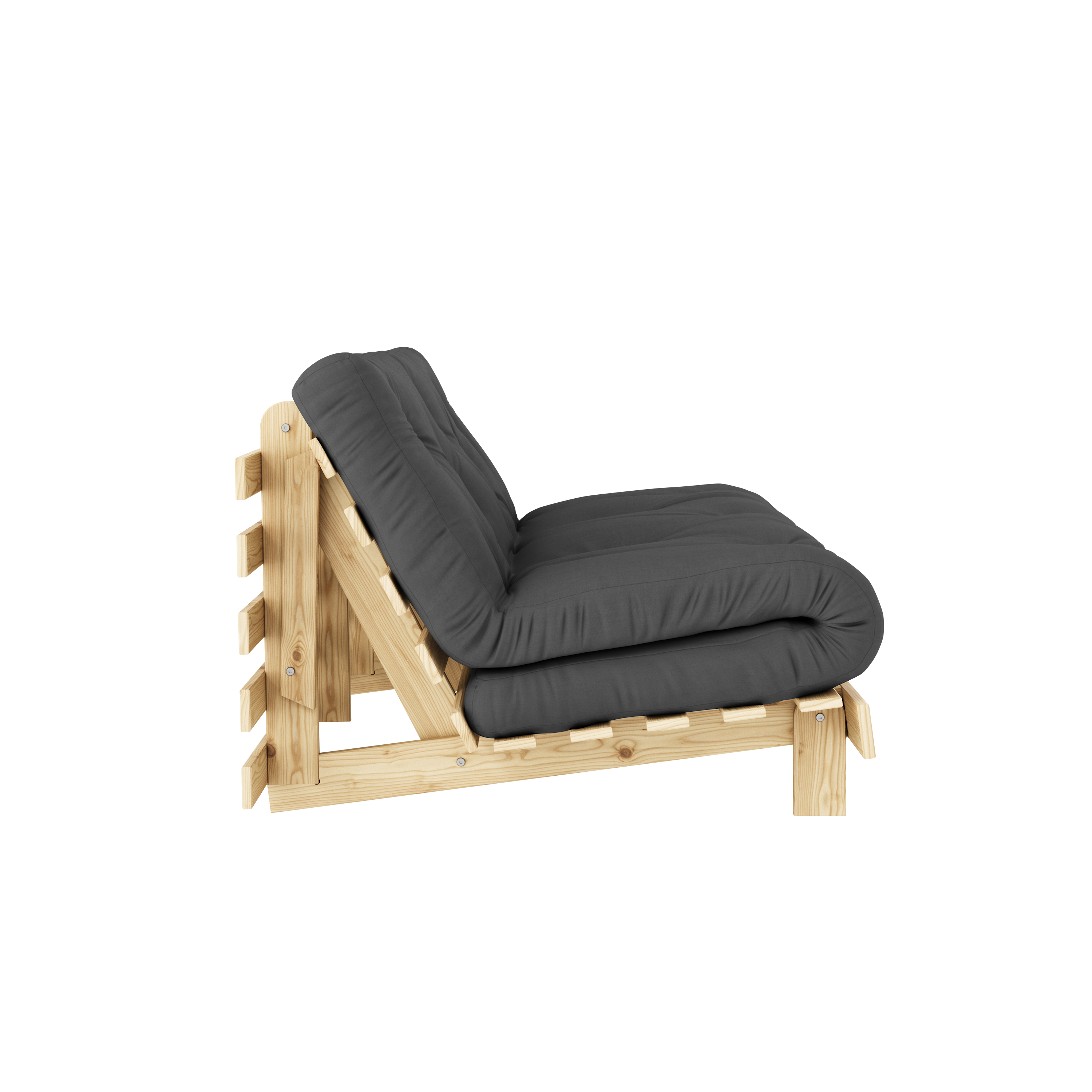 ROOTS RAW 160 X 200 W. ROOTS MATTRESS DARK GREY