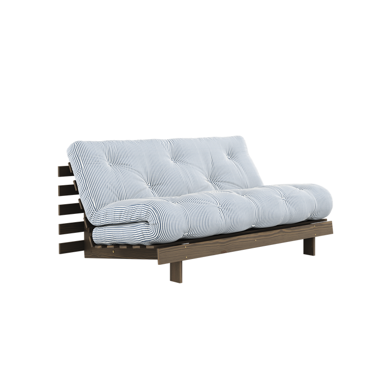 ROOTS CAROB BROWN 160 X 200 W. ROOTS MATTRESS BEACH BLUE