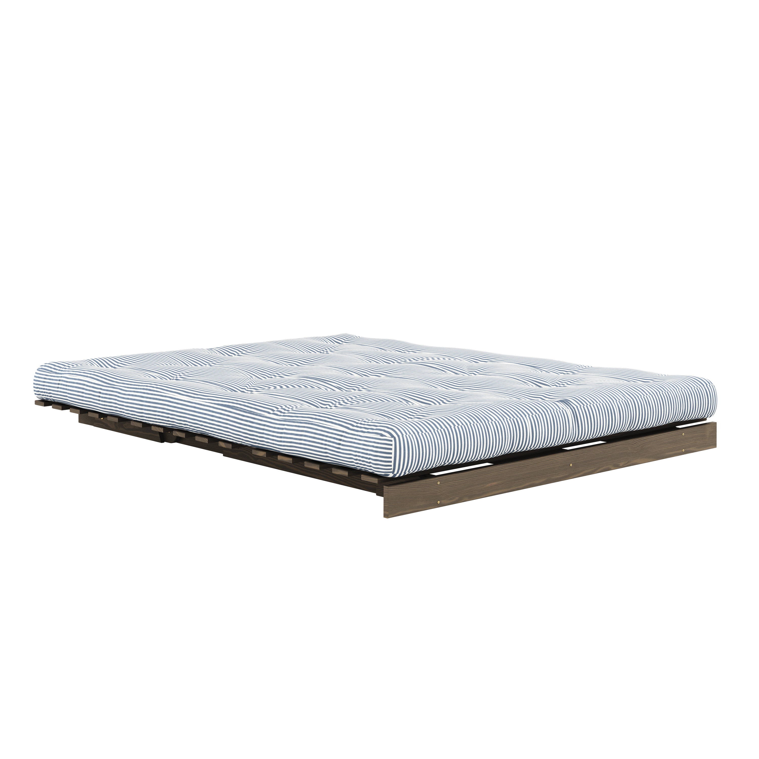 ROOTS CAROB BROWN 160 X 200 W. ROOTS MATTRESS BEACH BLUE