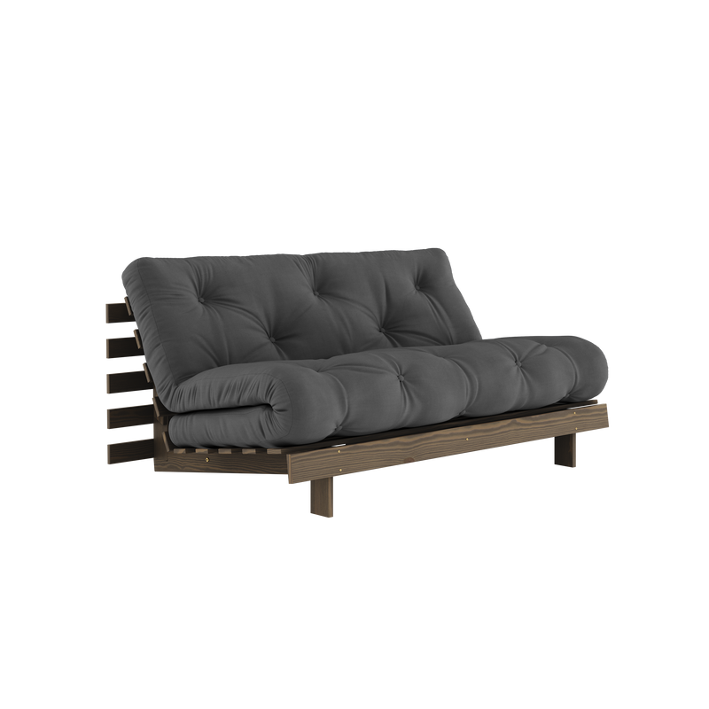 ROOTS CAROB BROWN 160 X 200 W. ROOTS MATTRESS DARK GREY
