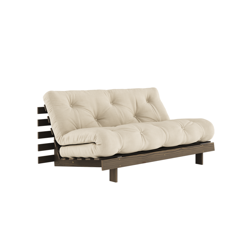 ROOTS CAROB BROWN 160 X 200 W. ROOTS MATTRESS BEIGE