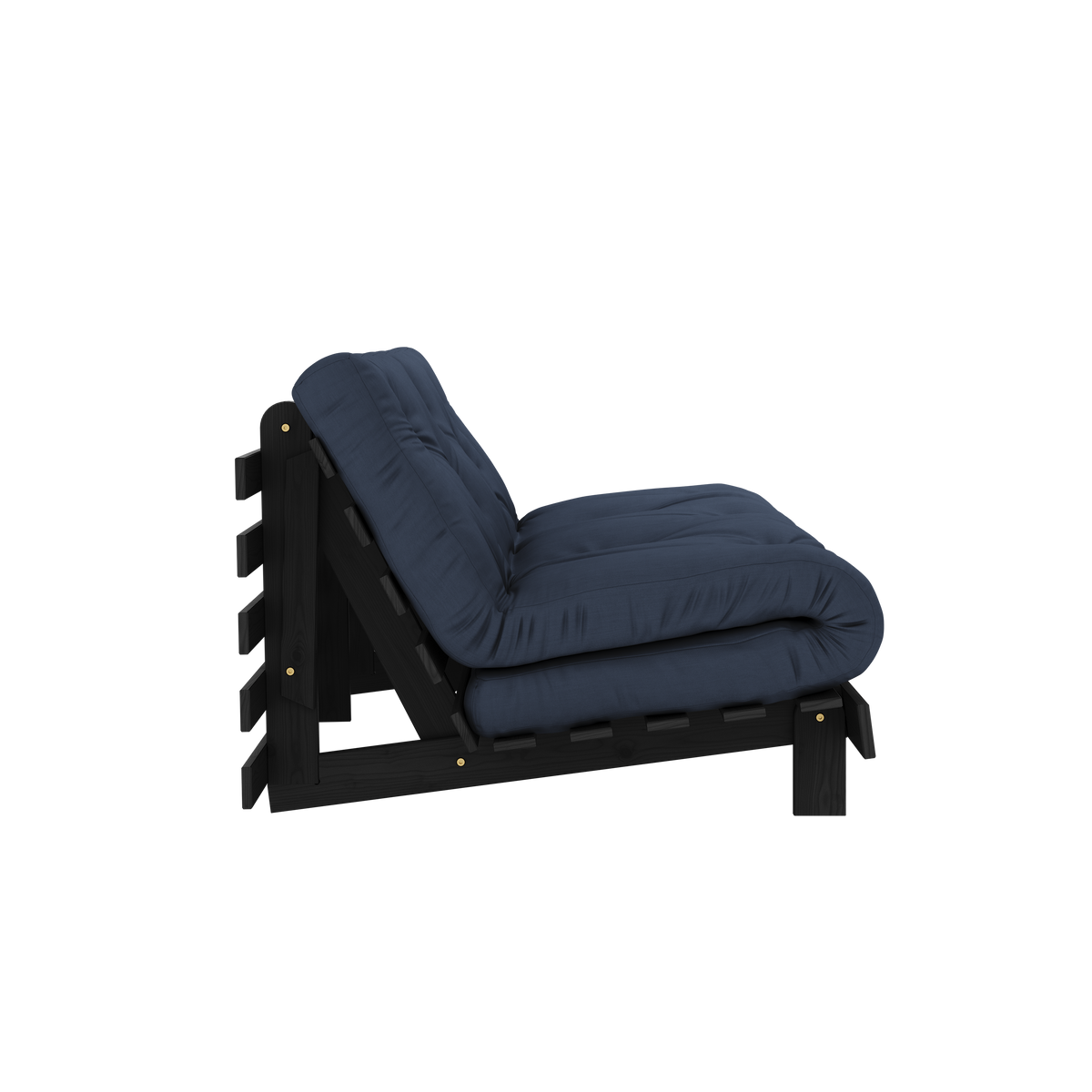 ROOTS BLACK NIGHT LACQUERED 160 X 200 W. ROOTS MATTRESS NAVY