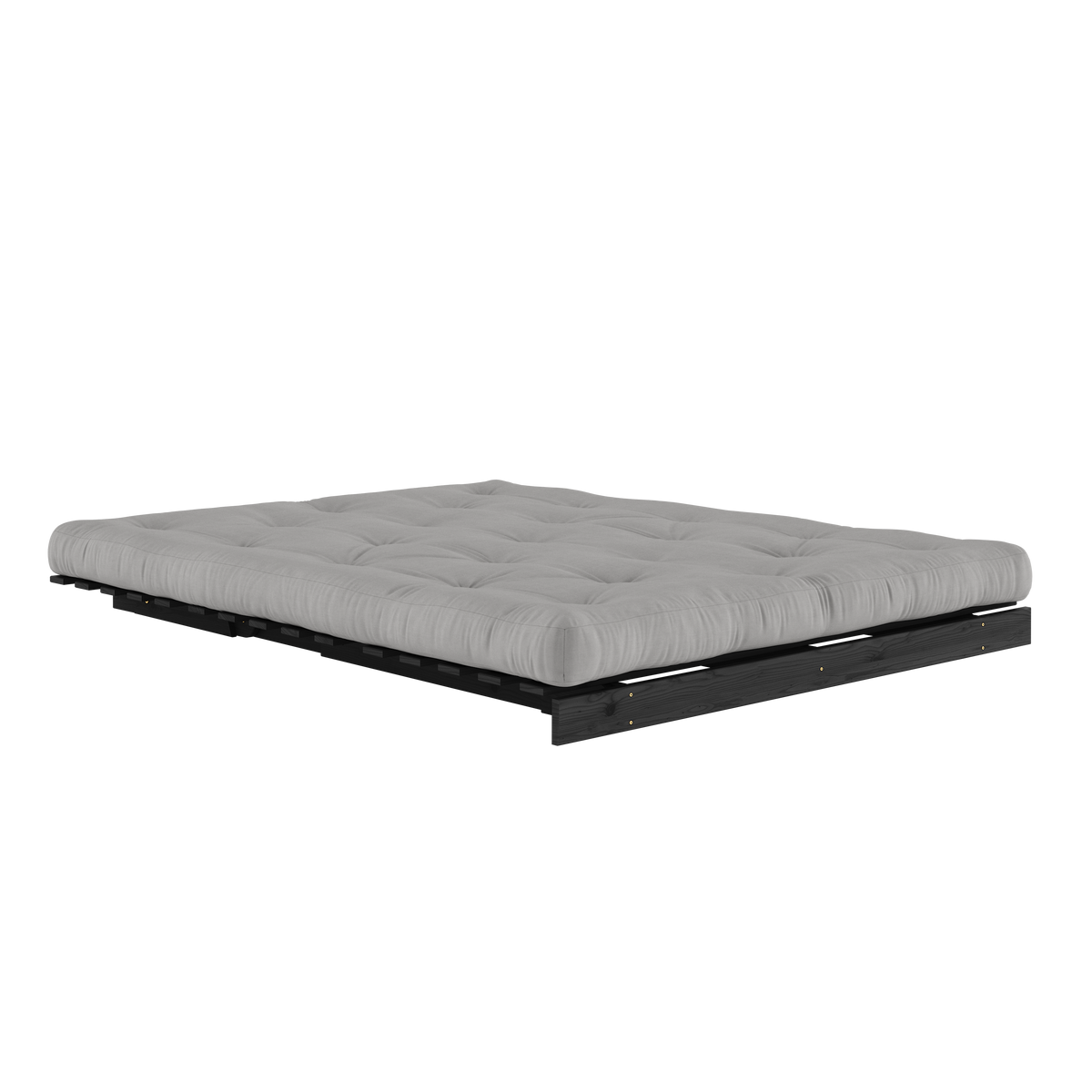 ROOTS BLACK NIGHT LACQUERED 160 X 200 W. ROOTS MATTRESS GREY