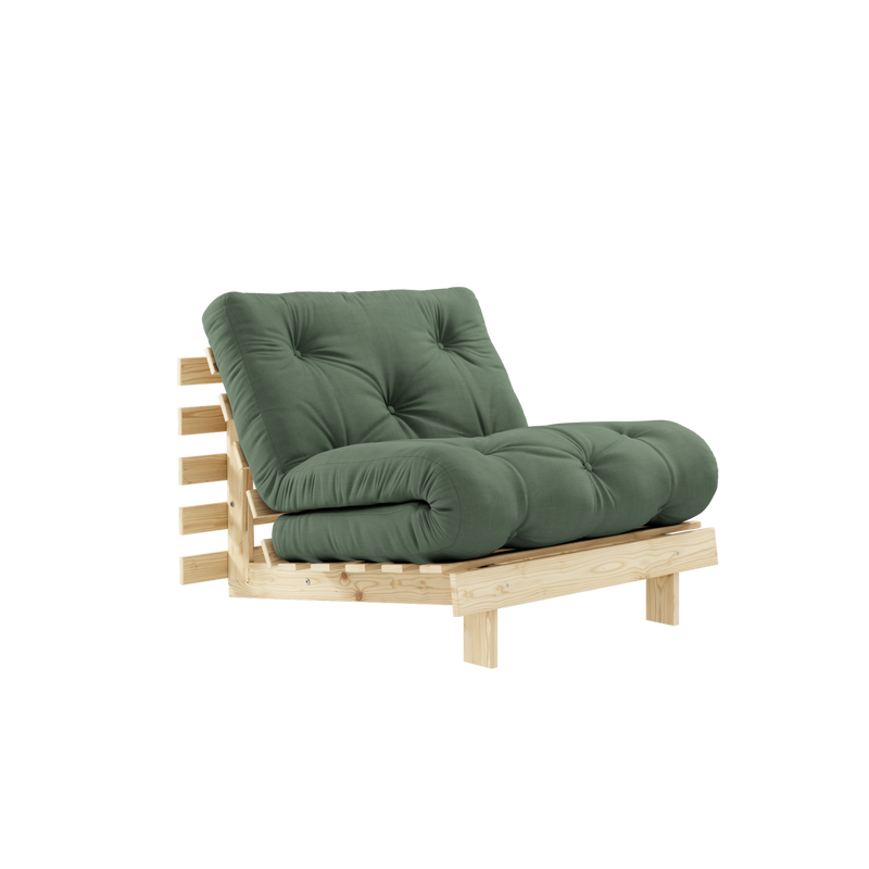 ROOTS RAW 90 X 200 W. ROOTS MATTRESS OLIVE GREEN