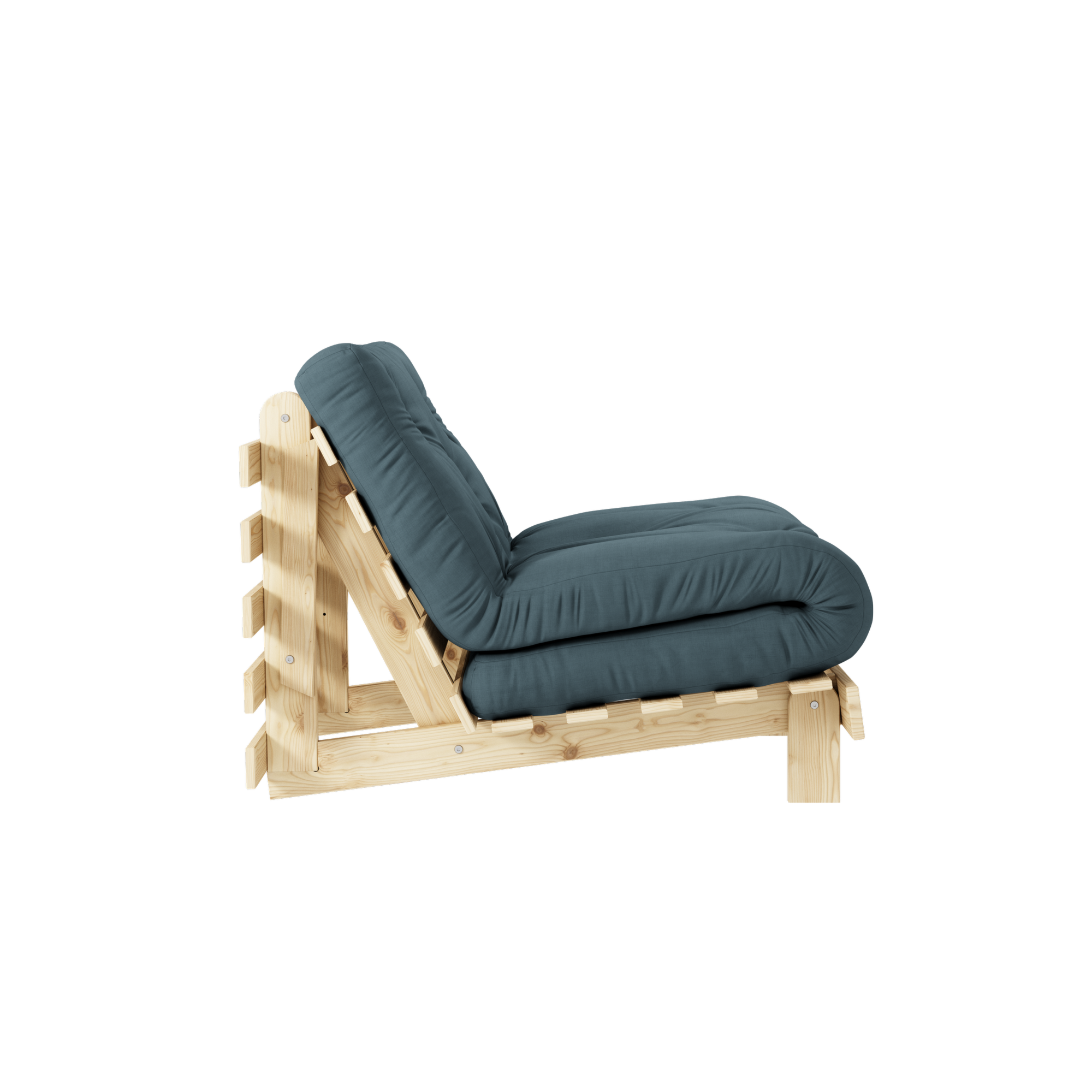 ROOTS RAW 90 X 200 W. ROOTS MATTRESS PETROL BLUE 90 X 200