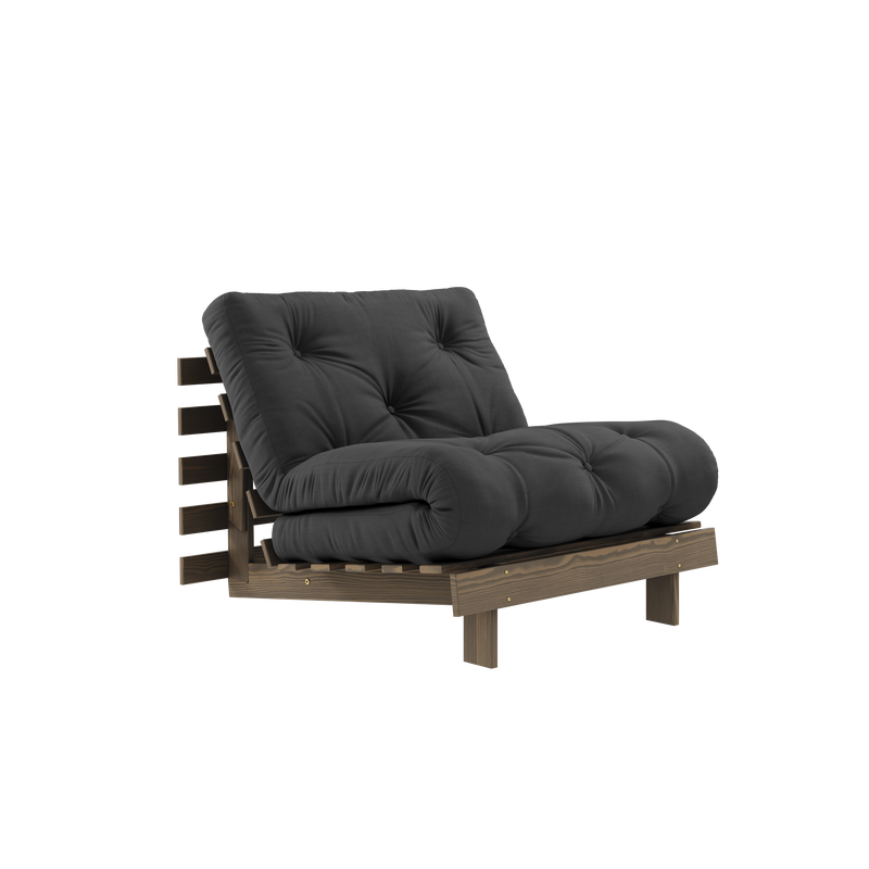 ROOTS CAROB BROWN 90 X 200 W. ROOTS MATTRESS DARK GREY