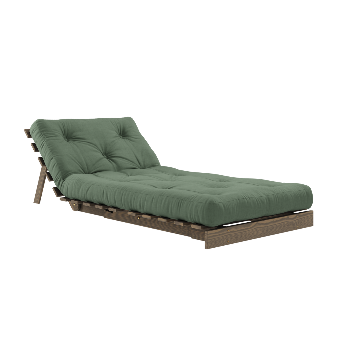 ROOTS CAROB BROWN 90 X 200 W. ROOTS MATTRESS OLIVE GREEN 90 X 200