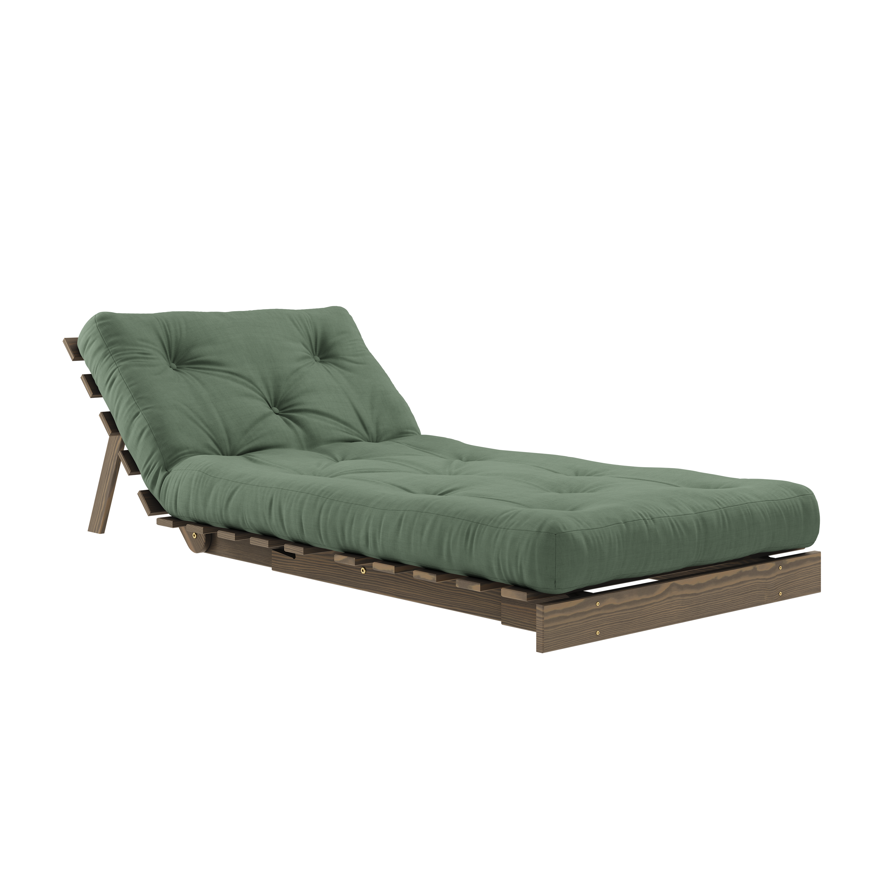 ROOTS CAROB BROWN 90 X 200 W. ROOTS MATTRESS OLIVE GREEN 90 X 200