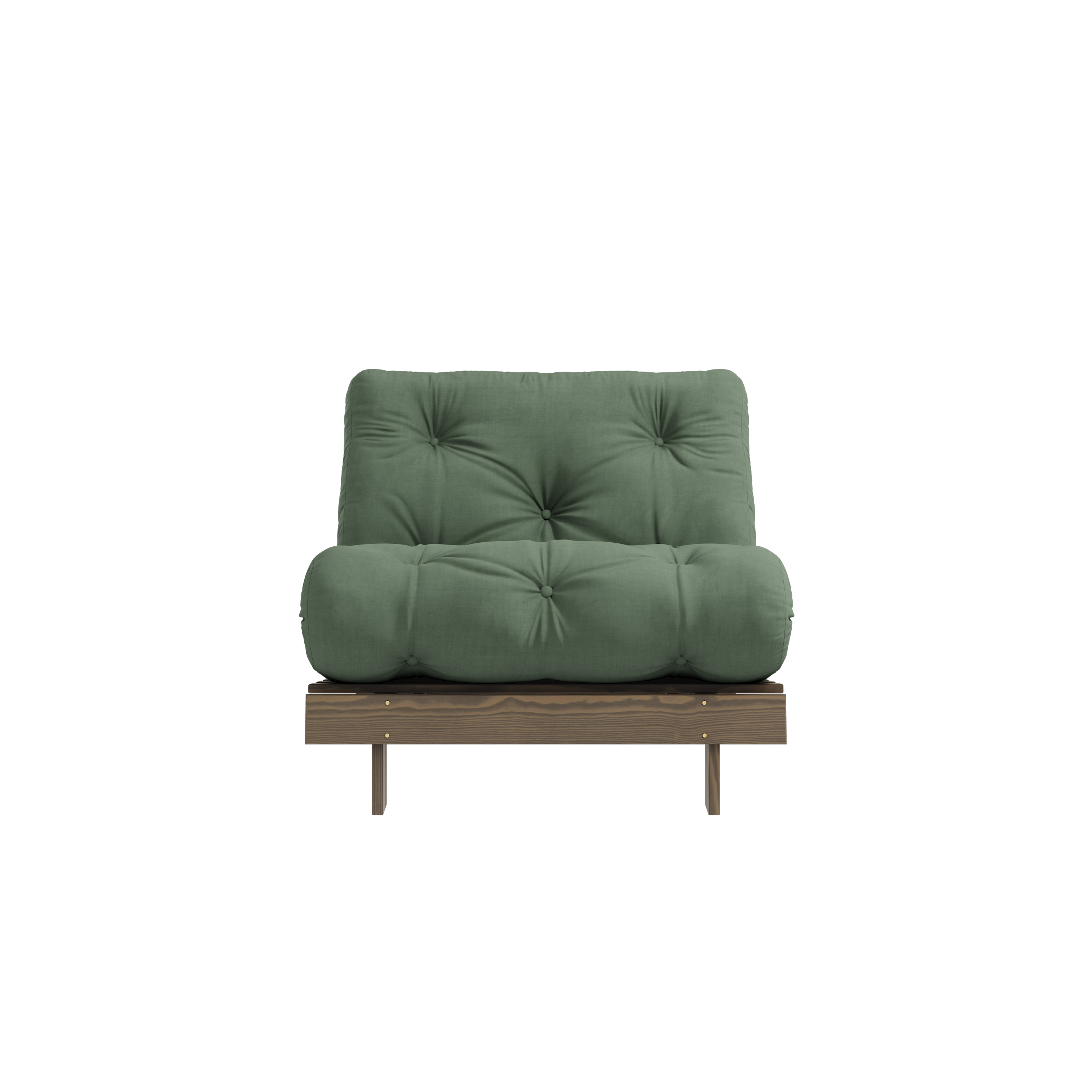 ROOTS CAROB BROWN 90 X 200 W. ROOTS MATTRESS OLIVE GREEN 90 X 200