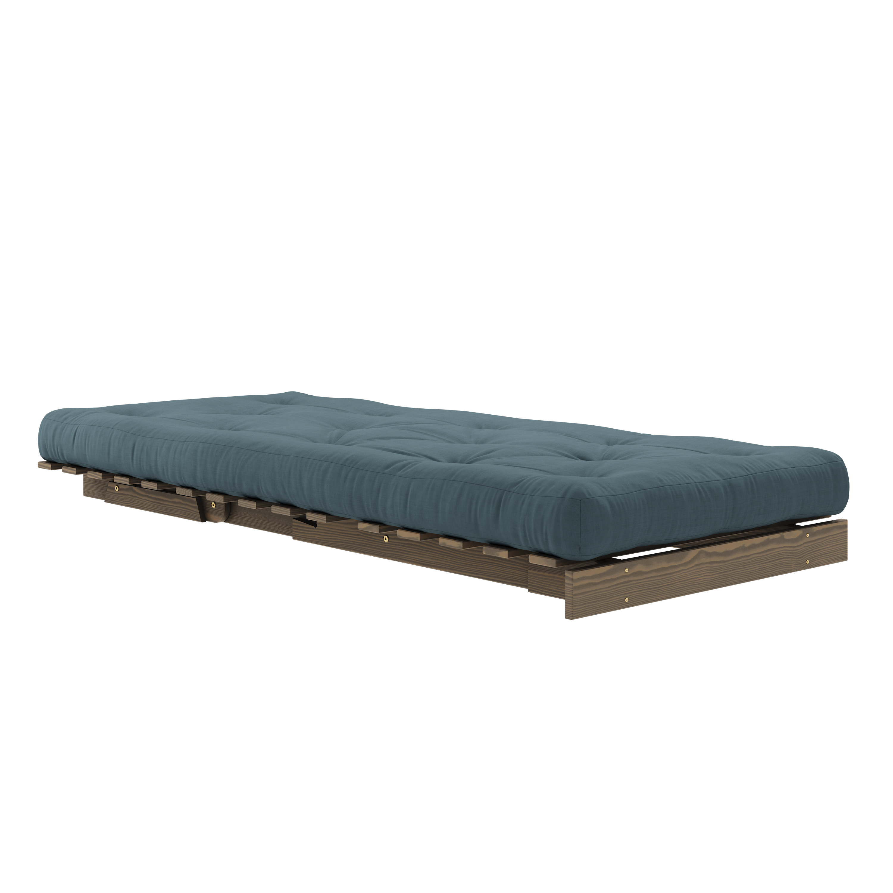 ROOTS CAROB BROWN 90 X 200 W. ROOTS MATTRESS PETROL BLUE 90 X 200