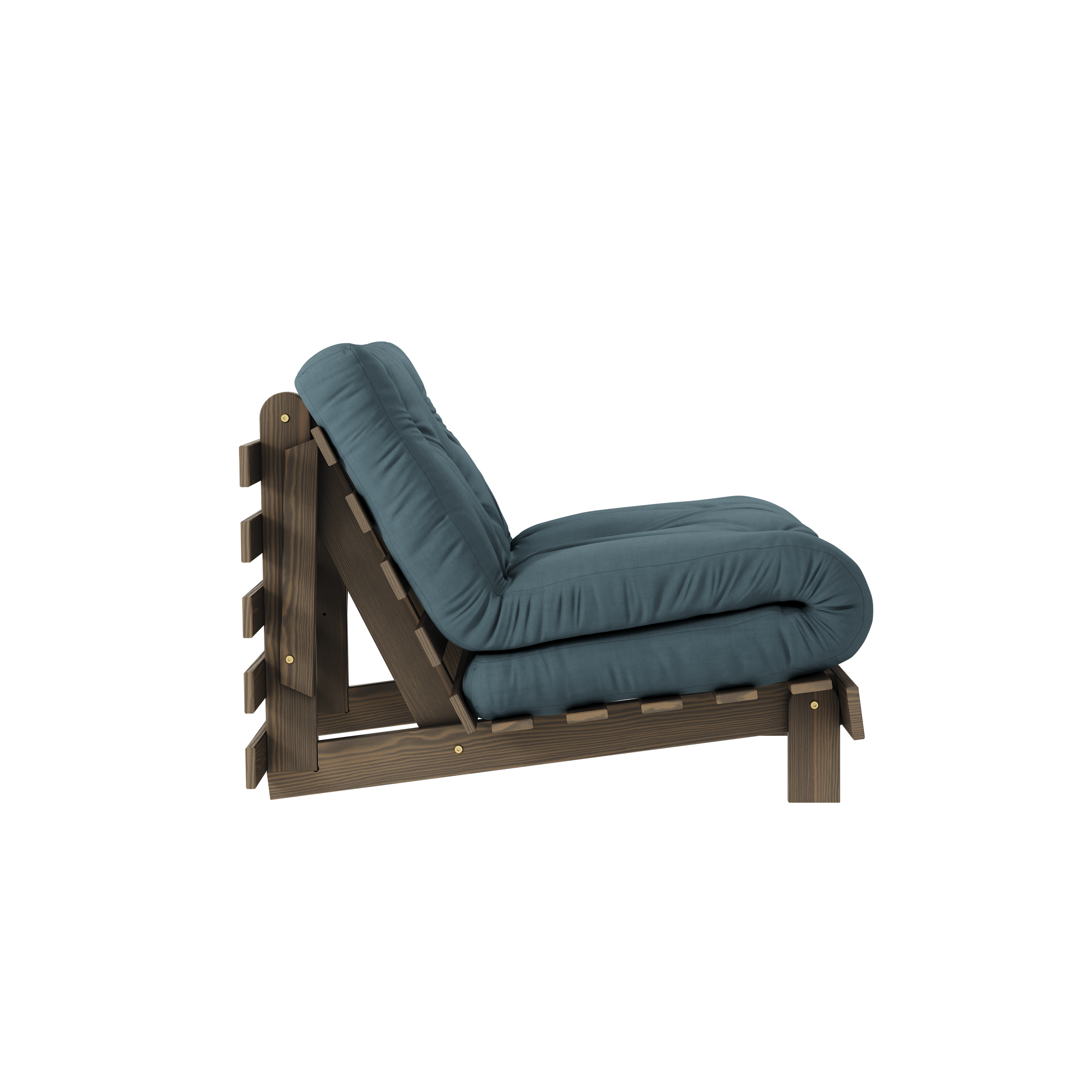 ROOTS CAROB BROWN 90 X 200 W. ROOTS MATTRESS PETROL BLUE 90 X 200