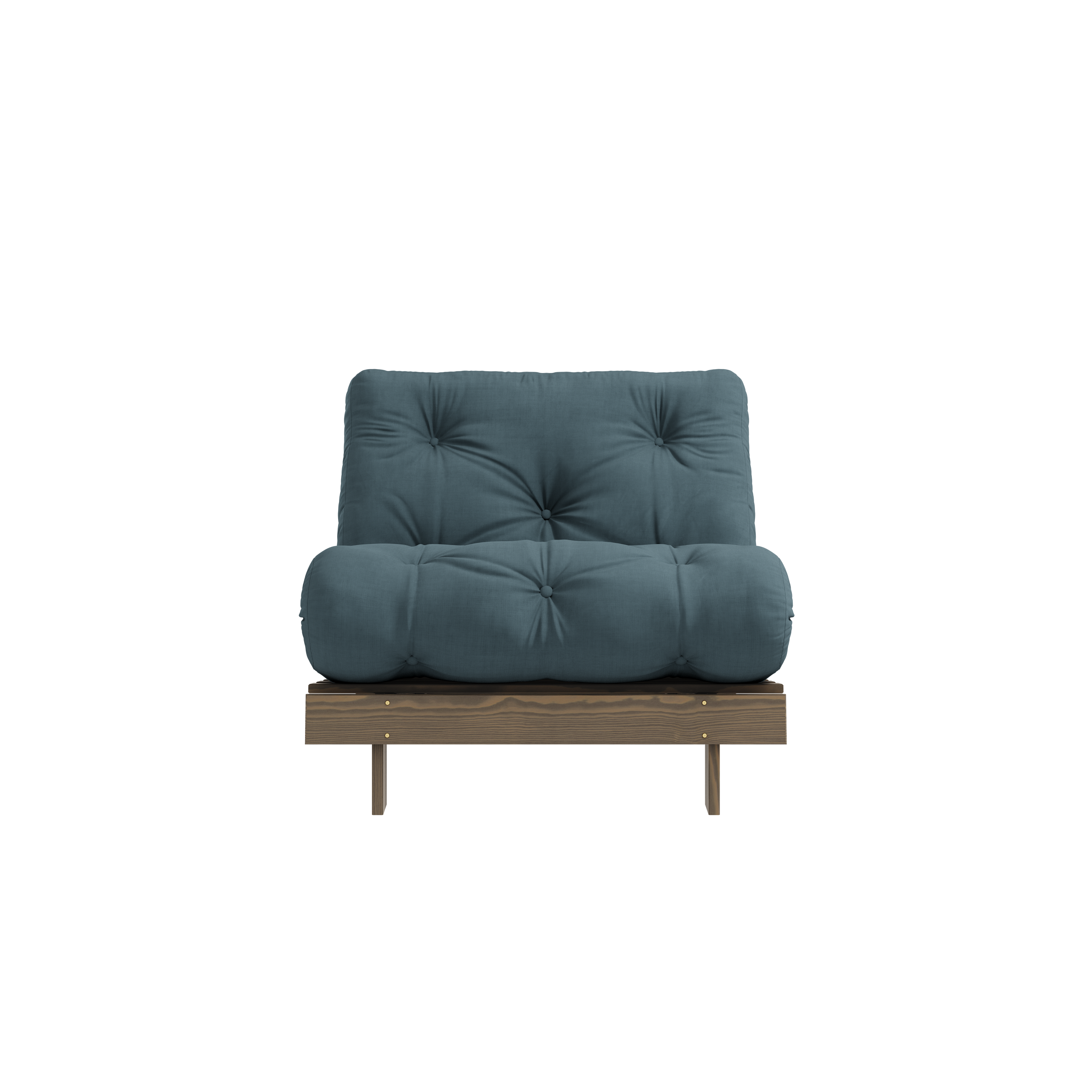 ROOTS CAROB BROWN 90 X 200 W. ROOTS MATTRESS PETROL BLUE 90 X 200