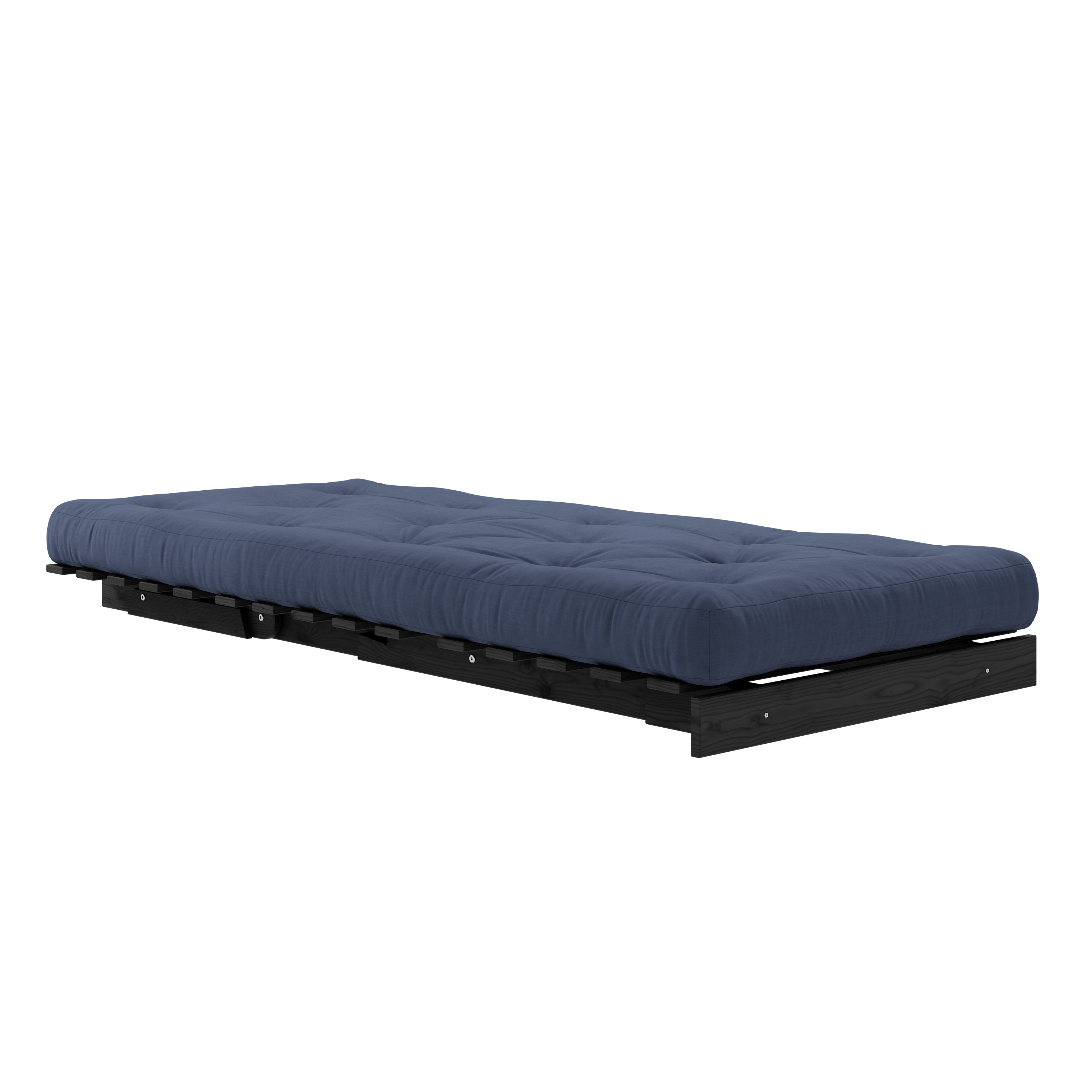 ROOTS BLACK NIGHT LACQUERED 90 X 200 W. ROOTS MATTRESS NAVY 90 X 200