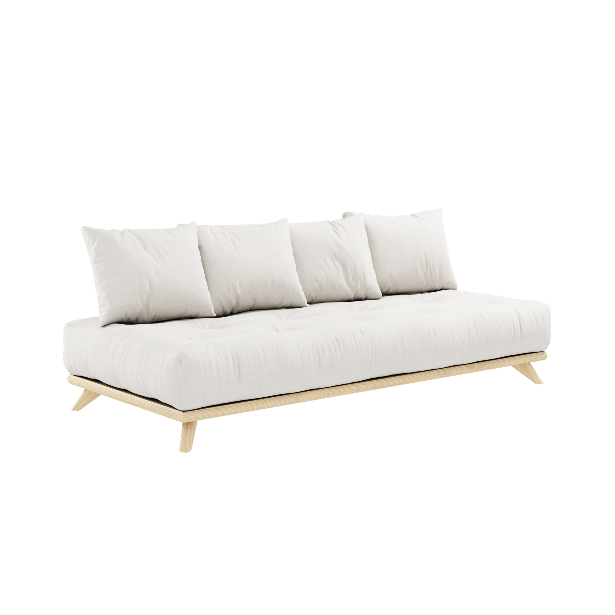 SENZA DAYBED CLEAR LACQUERED W. SENZA DAYBED MATTRESS SET NATURAL