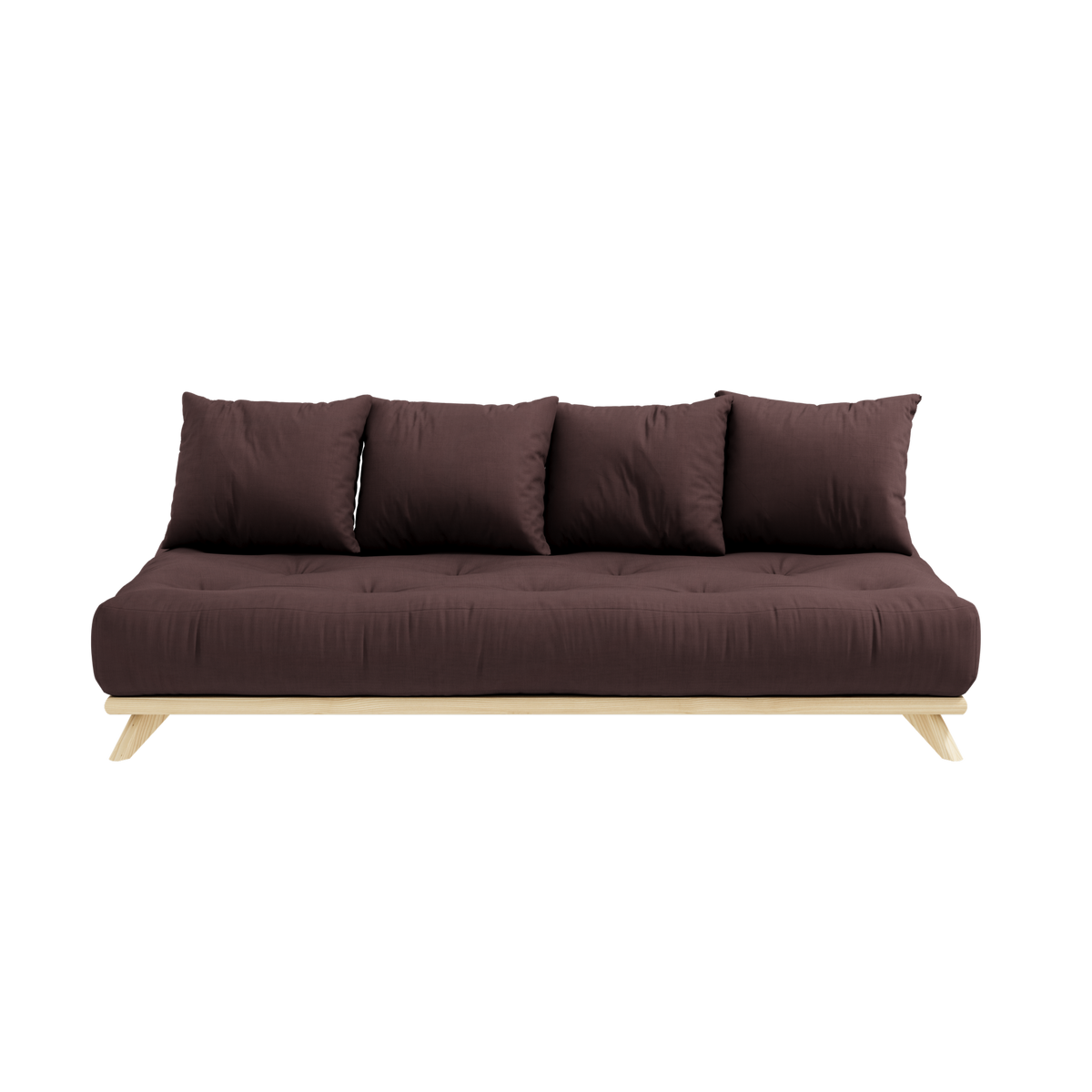 SENZA DAYBED CLEAR LACQUERED W. SENZA DAYBED MATTRESS SET BROWN