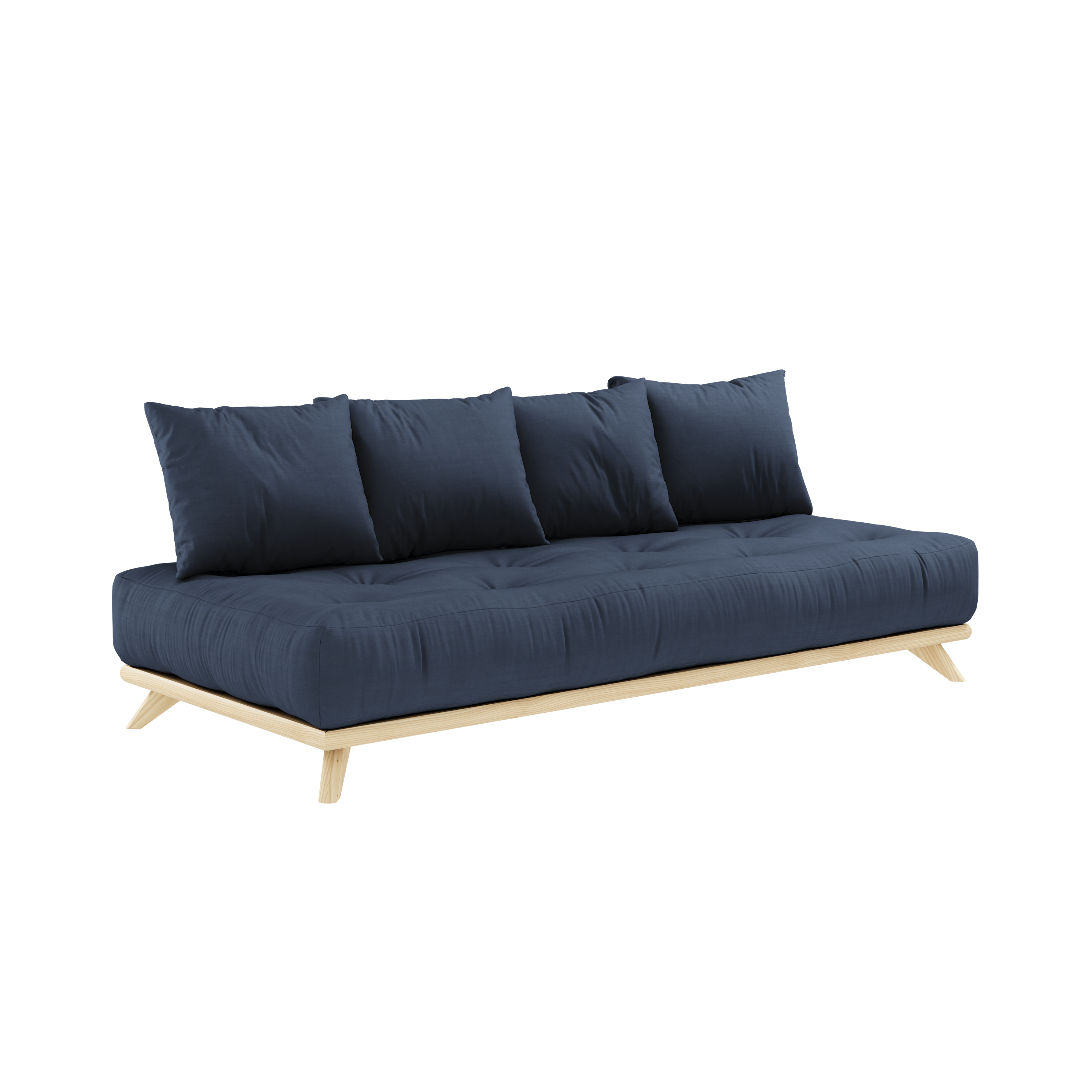 SENZA DAYBED CLEAR LACQUERED W. SENZA DAYBED MATTRESS SET NAVY