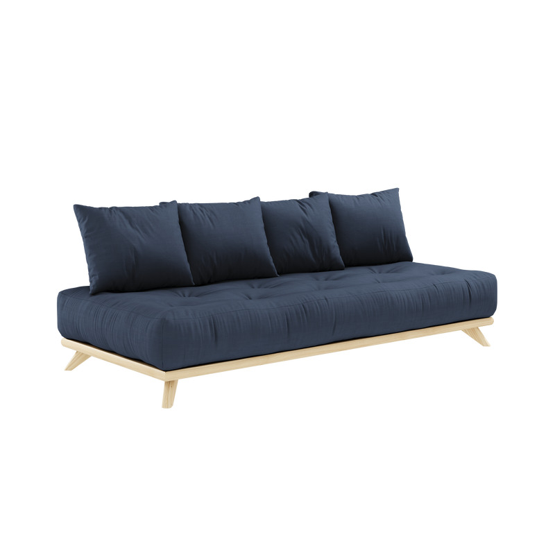 SENZA DAYBED CLEAR LACQUERED W. SENZA DAYBED MATTRESS SET NAVY