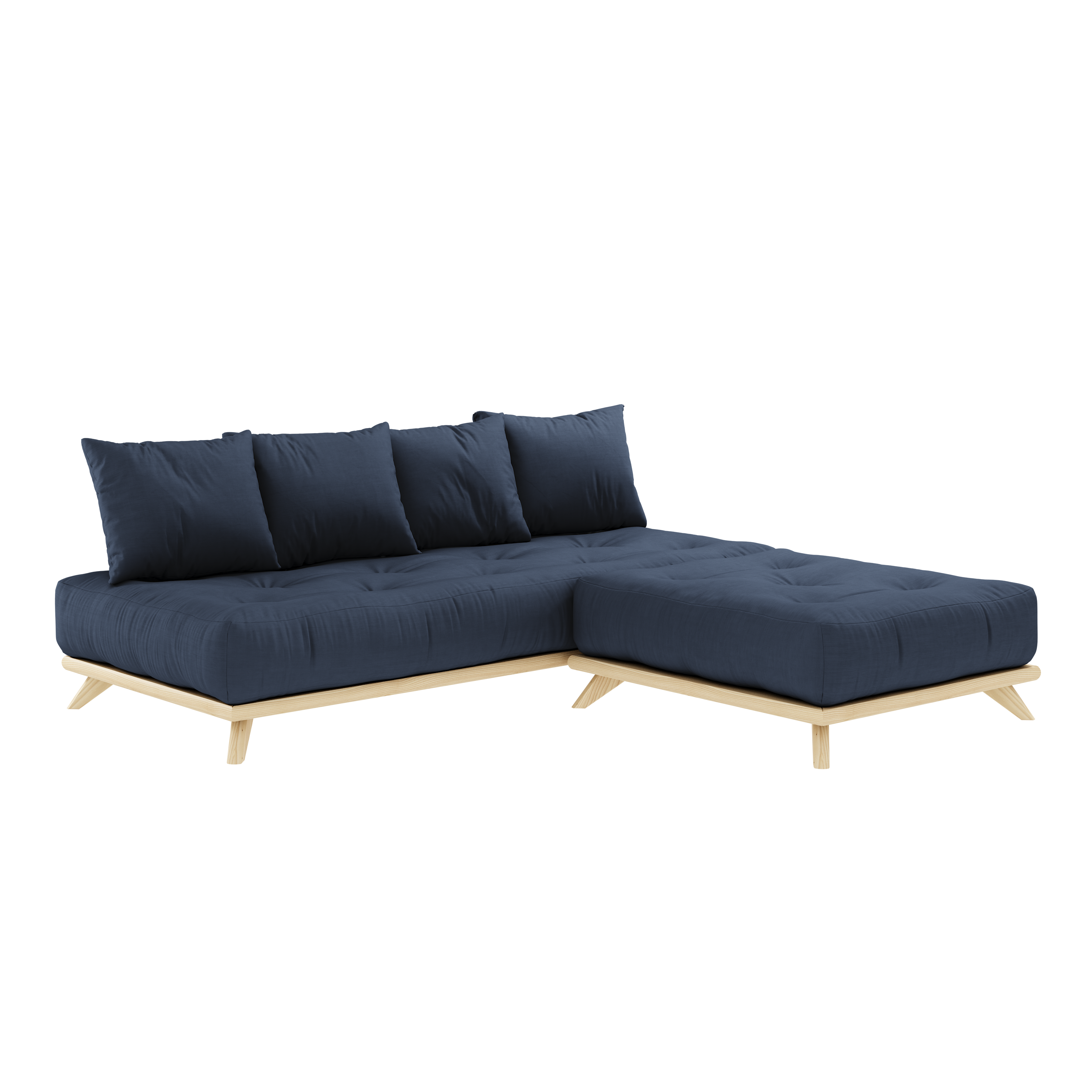 SENZA DAYBED CLEAR LACQUERED W. SENZA DAYBED MATTRESS SET NAVY