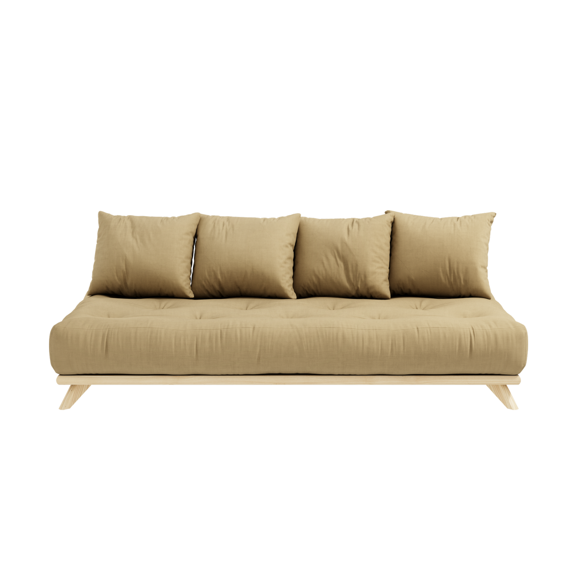 SENZA DAYBED CLEAR LACQUERED W. SENZA DAYBED MATTRESS SET WHEAT BEIGE