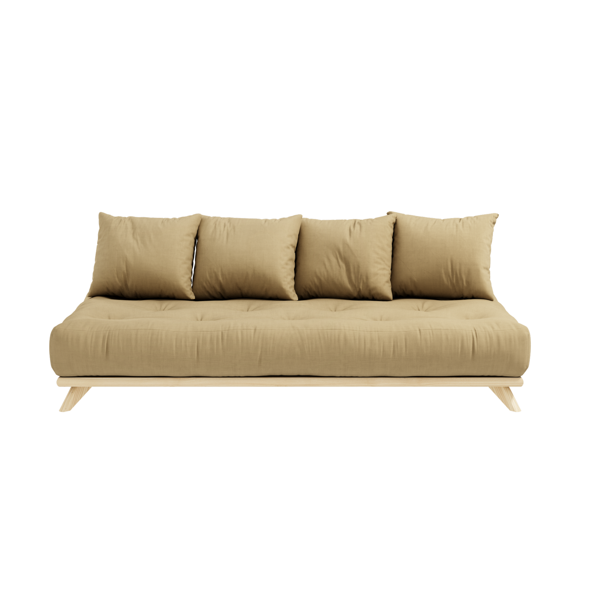 SENZA DAYBED CLEAR LACQUERED W. SENZA DAYBED MATTRESS SET WHEAT BEIGE