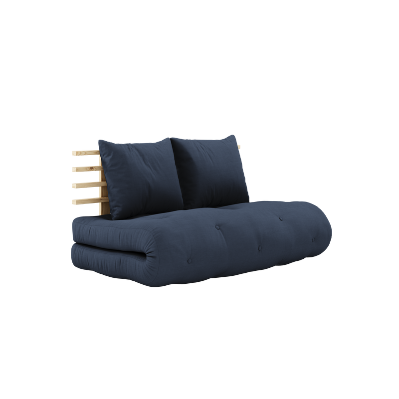 SHIN SANO CLEAR LACQUERED W. SHIN SANO MATTRESS SET NAVY