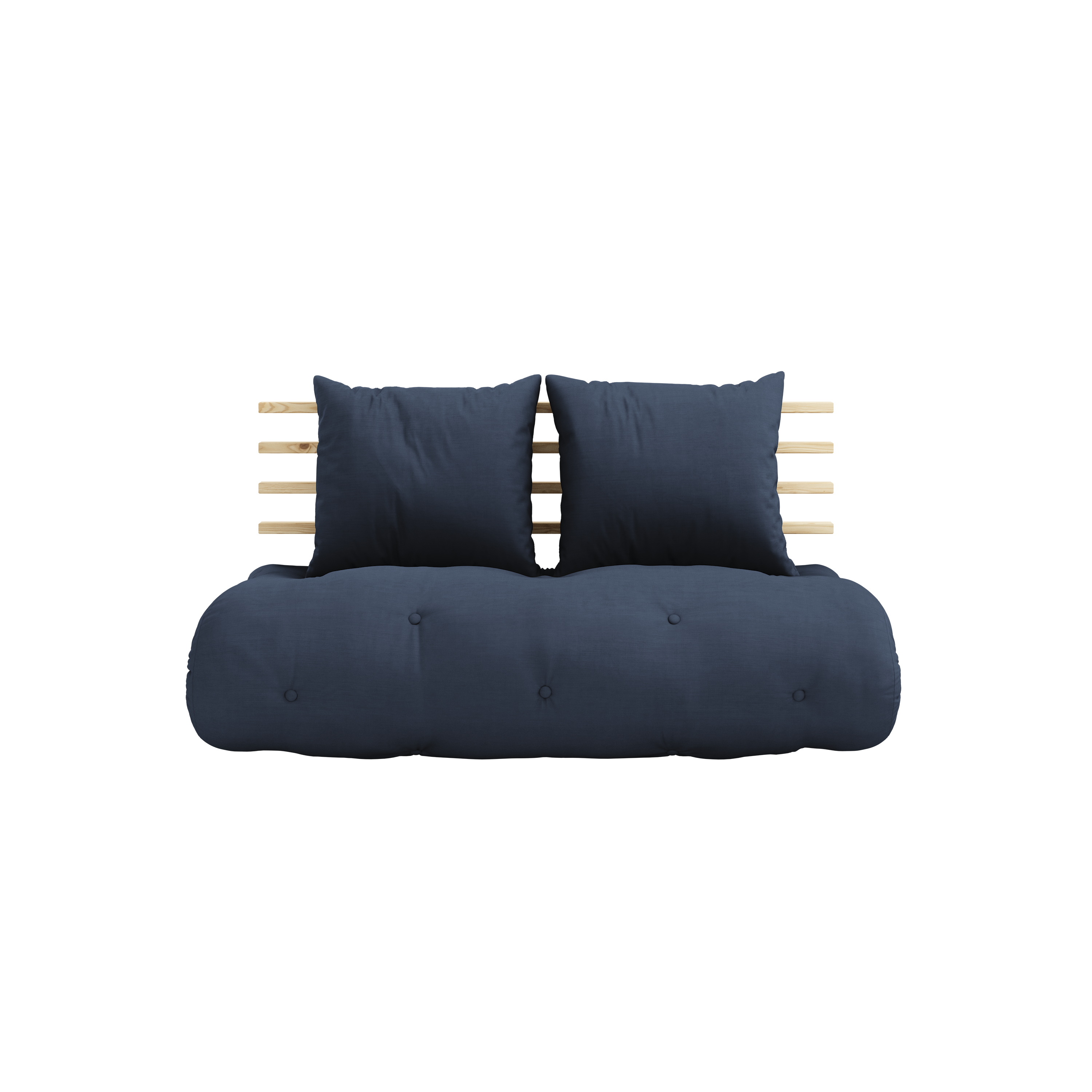 SHIN SANO CLEAR LACQUERED W. SHIN SANO MATTRESS SET NAVY