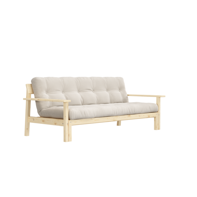 UNWIND CLEAR LACQUERED W. 5-LAYER MIXED MATTRESS IVORY